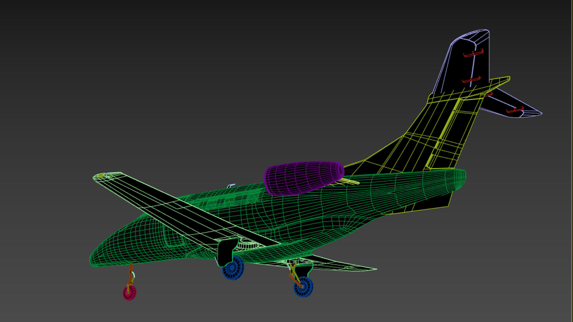 Embraer Phenom 100  private jet detailed 3d model Low-poly 3D model_10