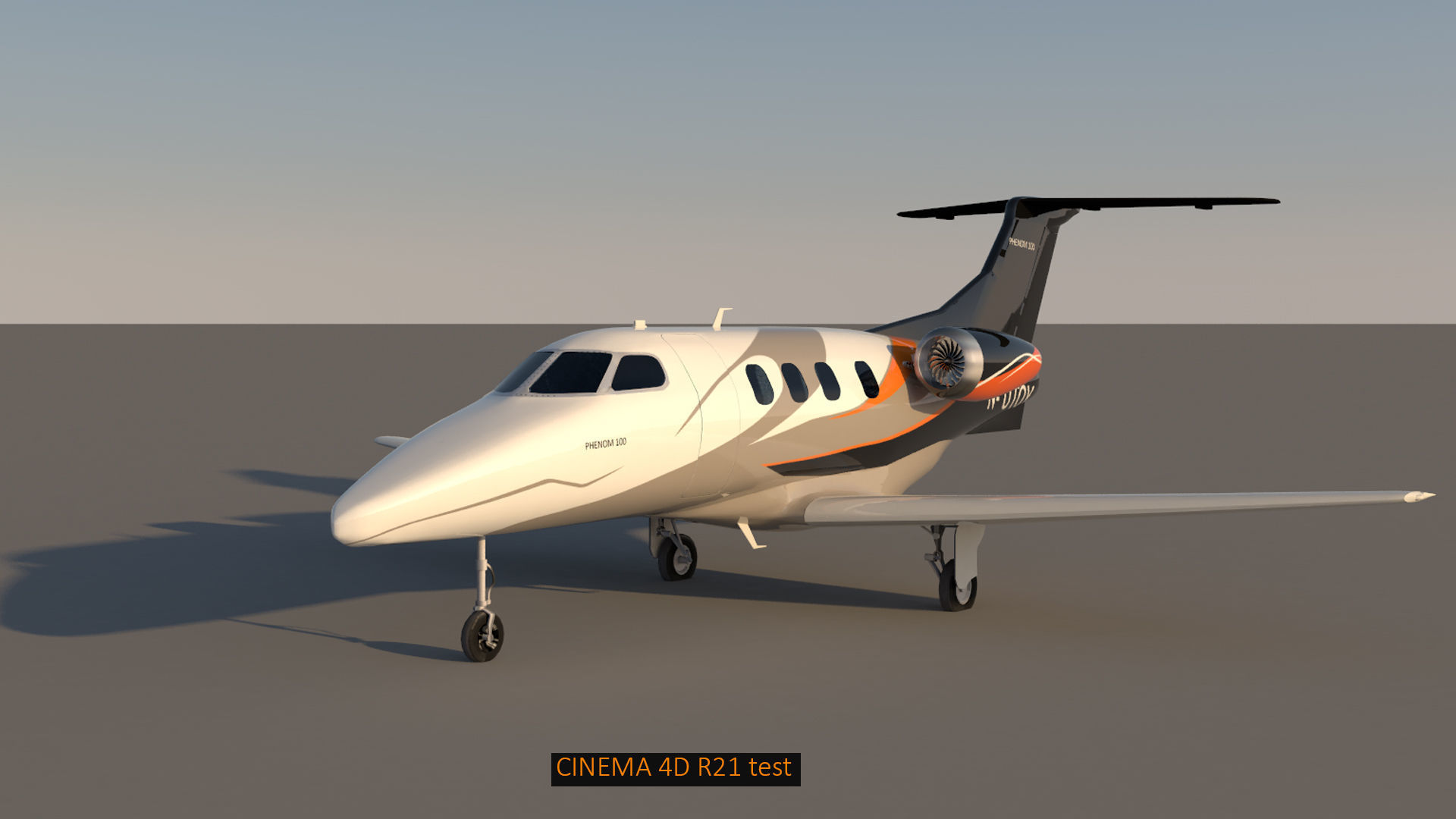 Embraer Phenom 100  private jet detailed 3d model Low-poly 3D model_12
