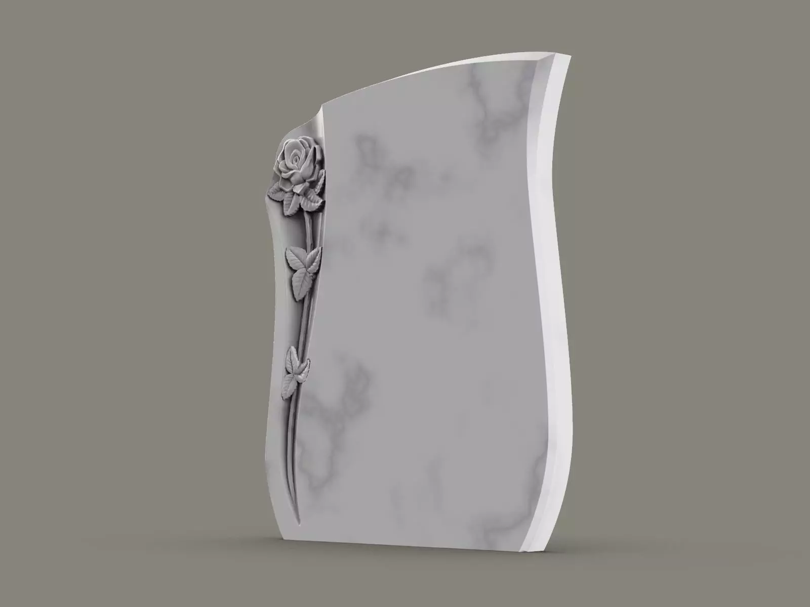 Tombstone with roses 3D print model