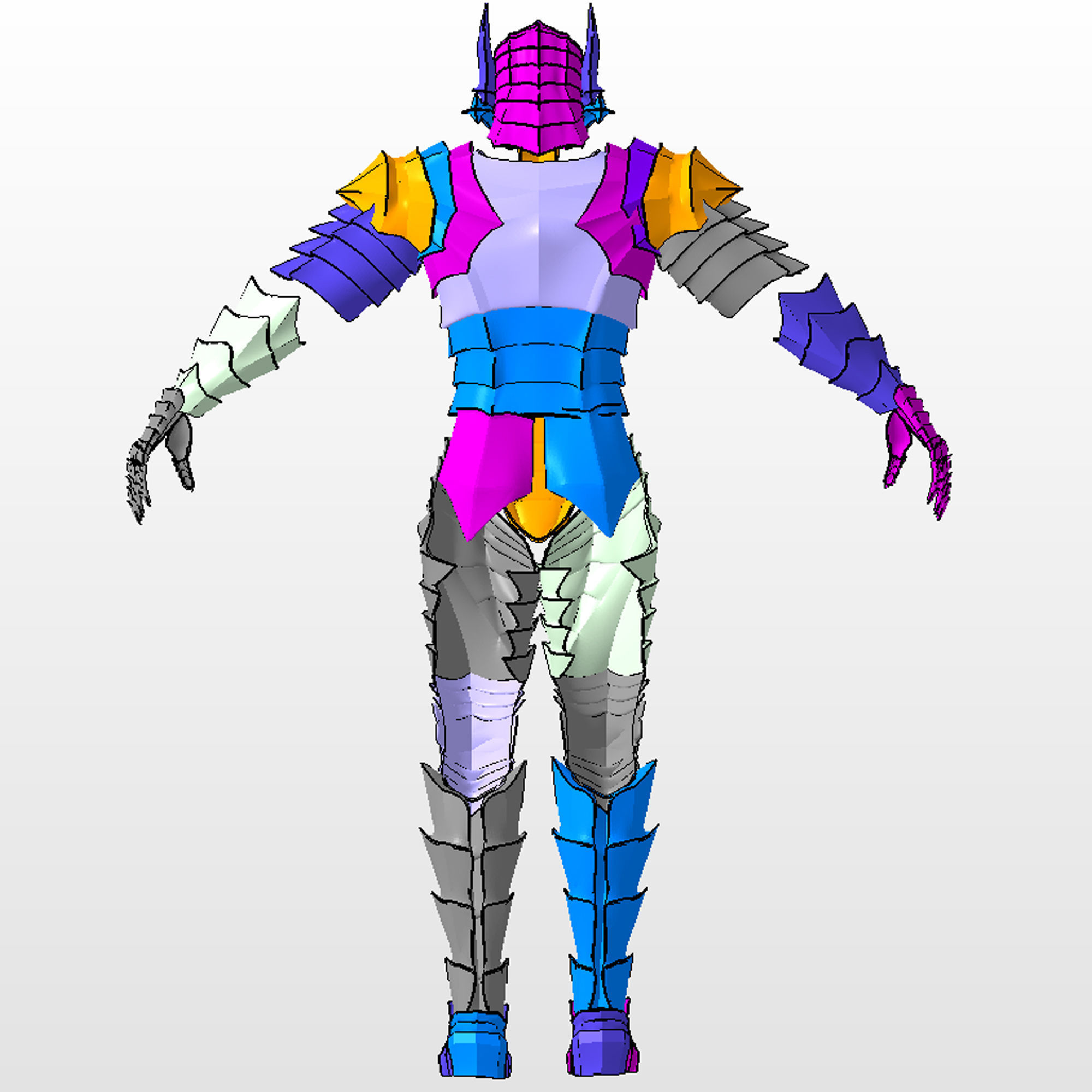 GUTS Berserker Full Body Wearable Armor with Helmet and Sword 3D print model_11