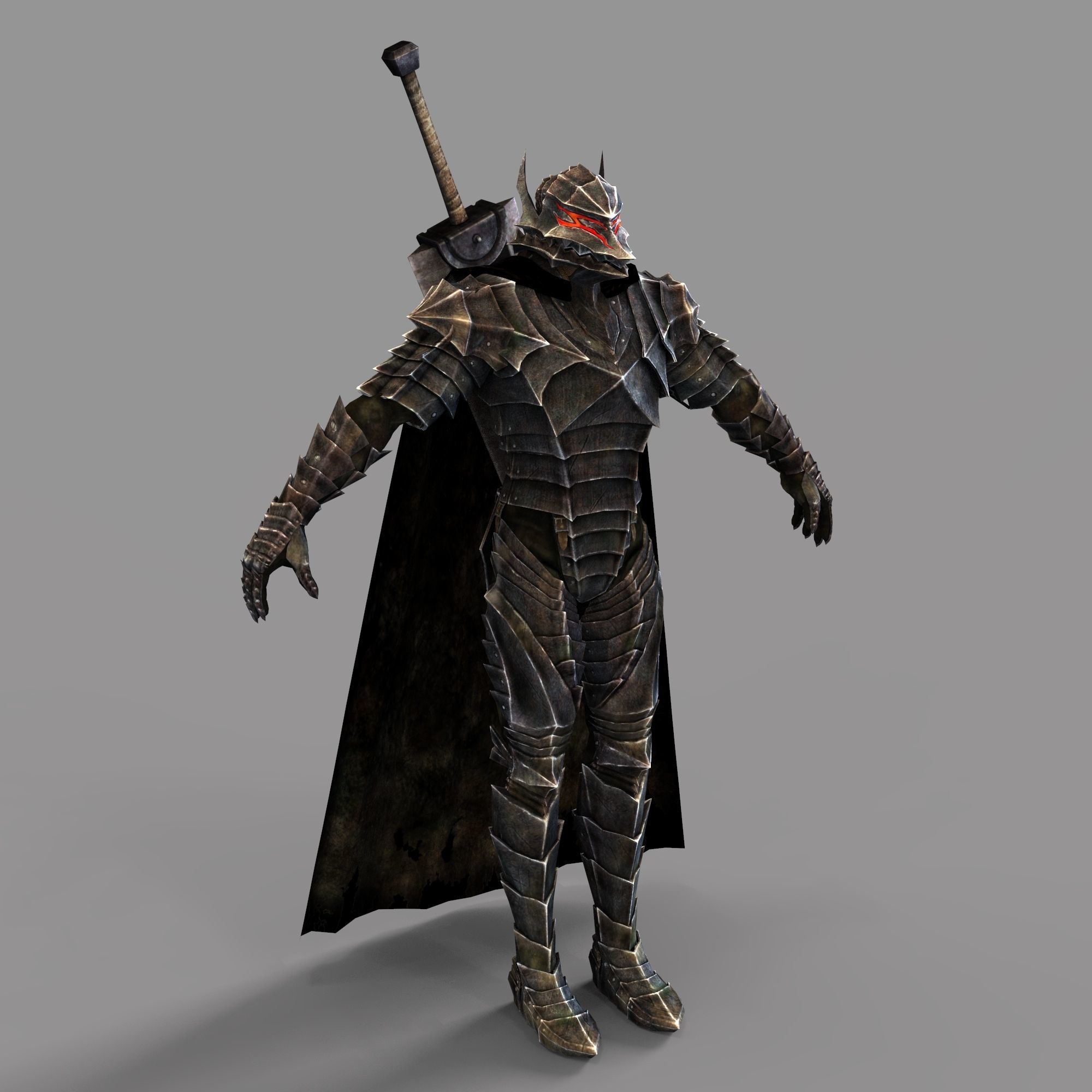 GUTS Berserker Full Body Wearable Armor with Helmet and Sword 3D print model_16
