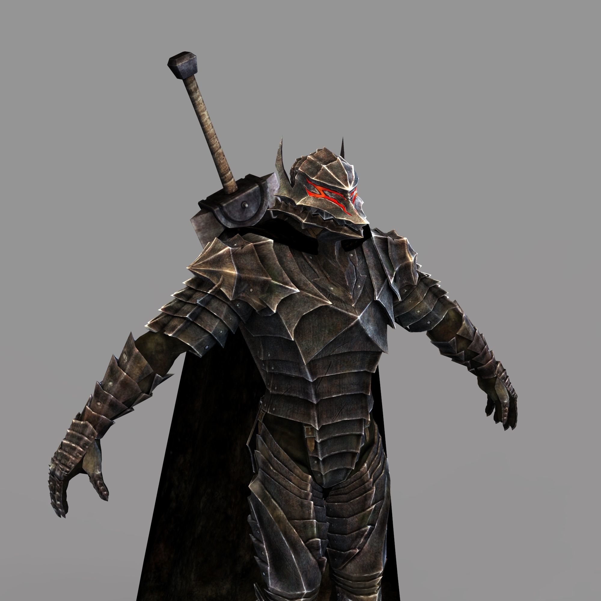 GUTS Berserker Full Body Wearable Armor with Helmet and Sword 3D print model_116