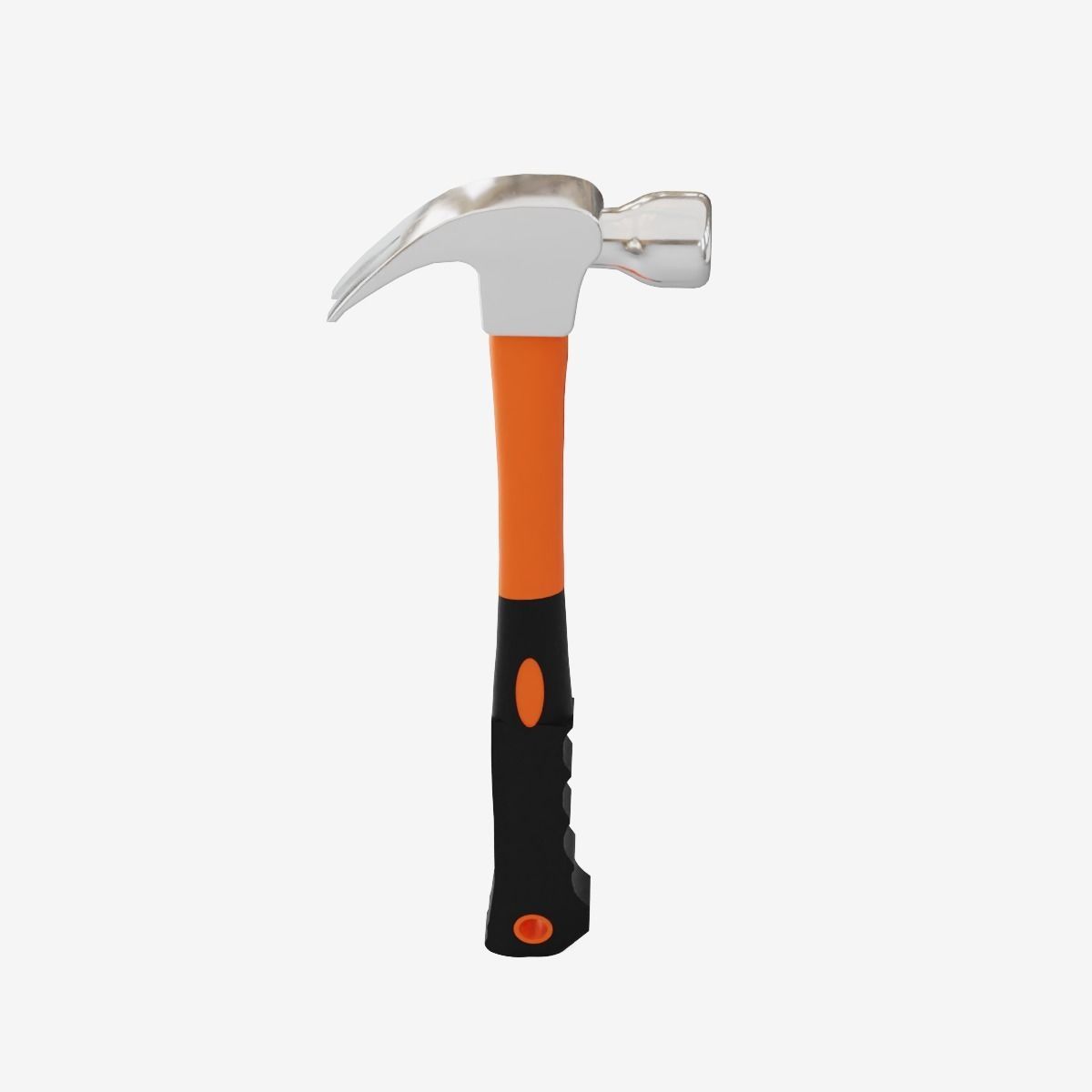 Industrial Hammer Low-poly 3D model_7