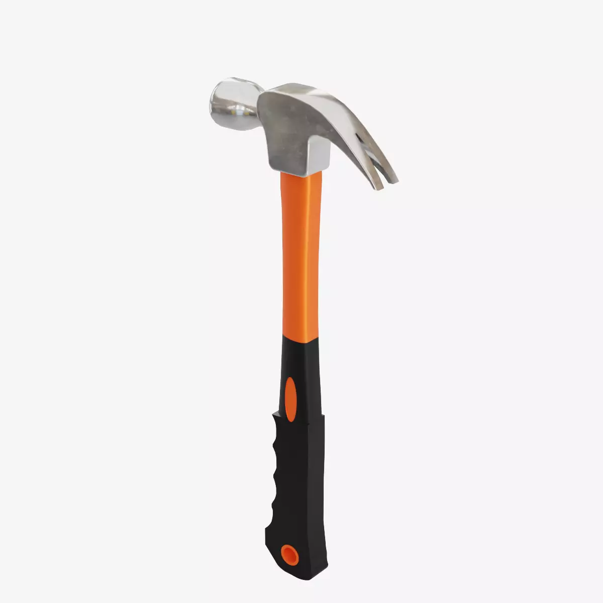 Industrial Hammer Low-poly 3D model_0