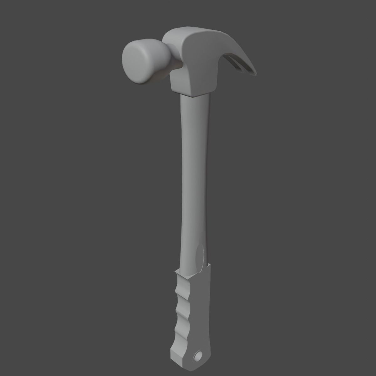Industrial Hammer Low-poly 3D model_12