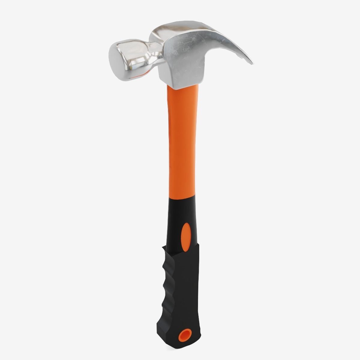 Industrial Hammer Low-poly 3D model_2