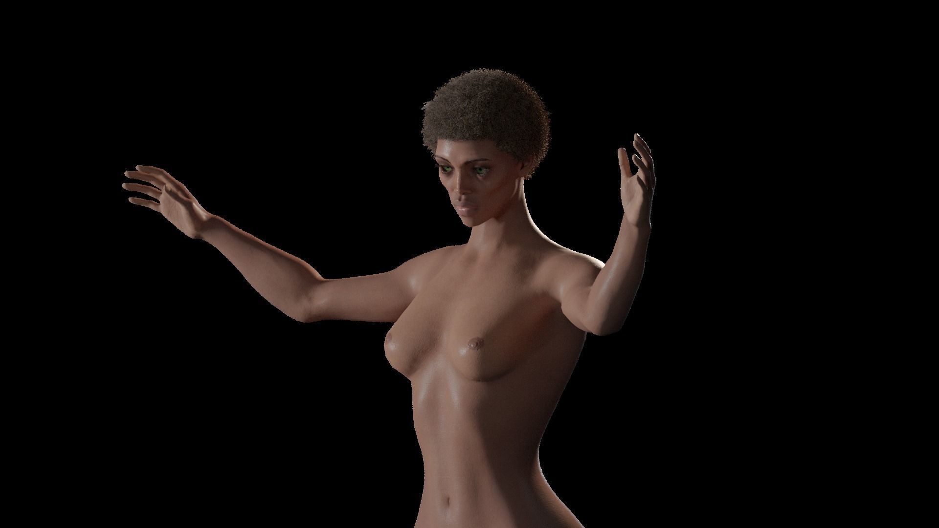 Rem - Stylized rigged Blender Character 3D model_10