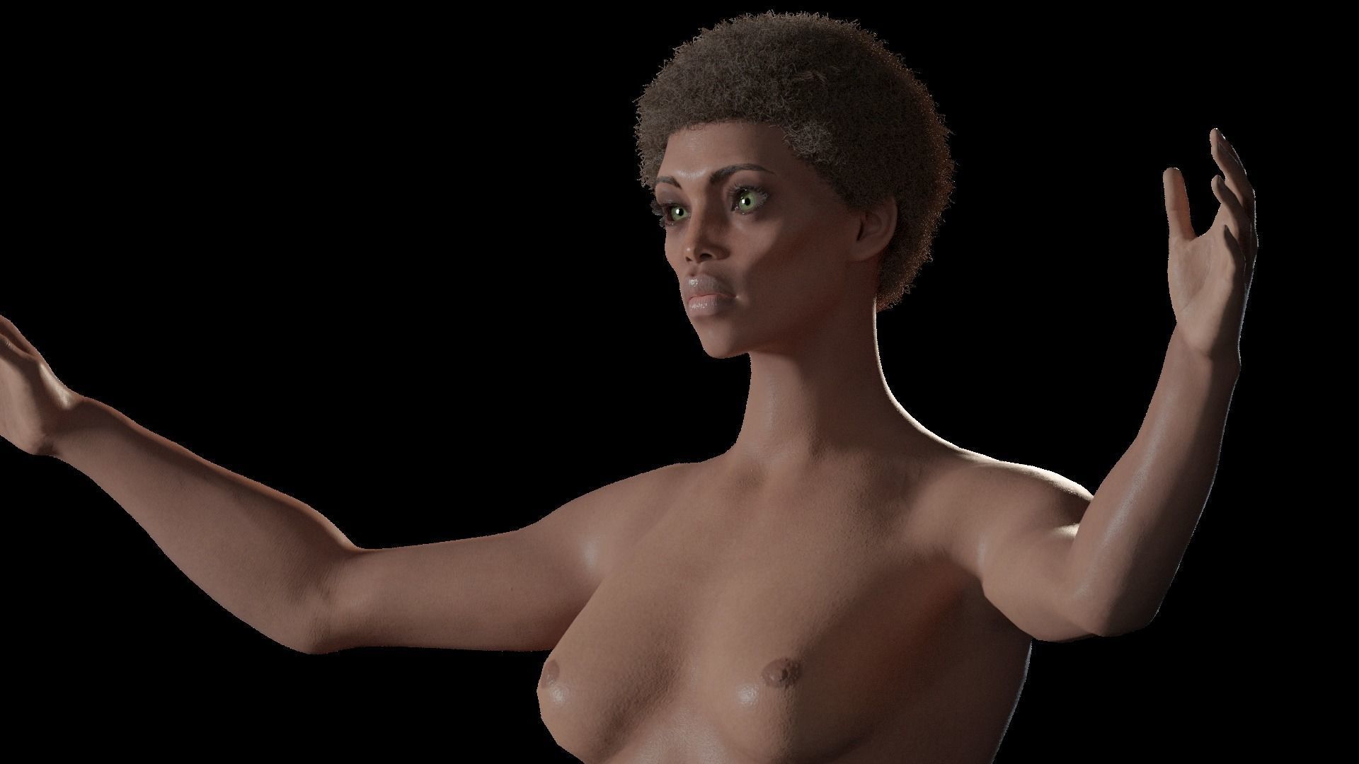 Rem - Stylized rigged Blender Character 3D model_9