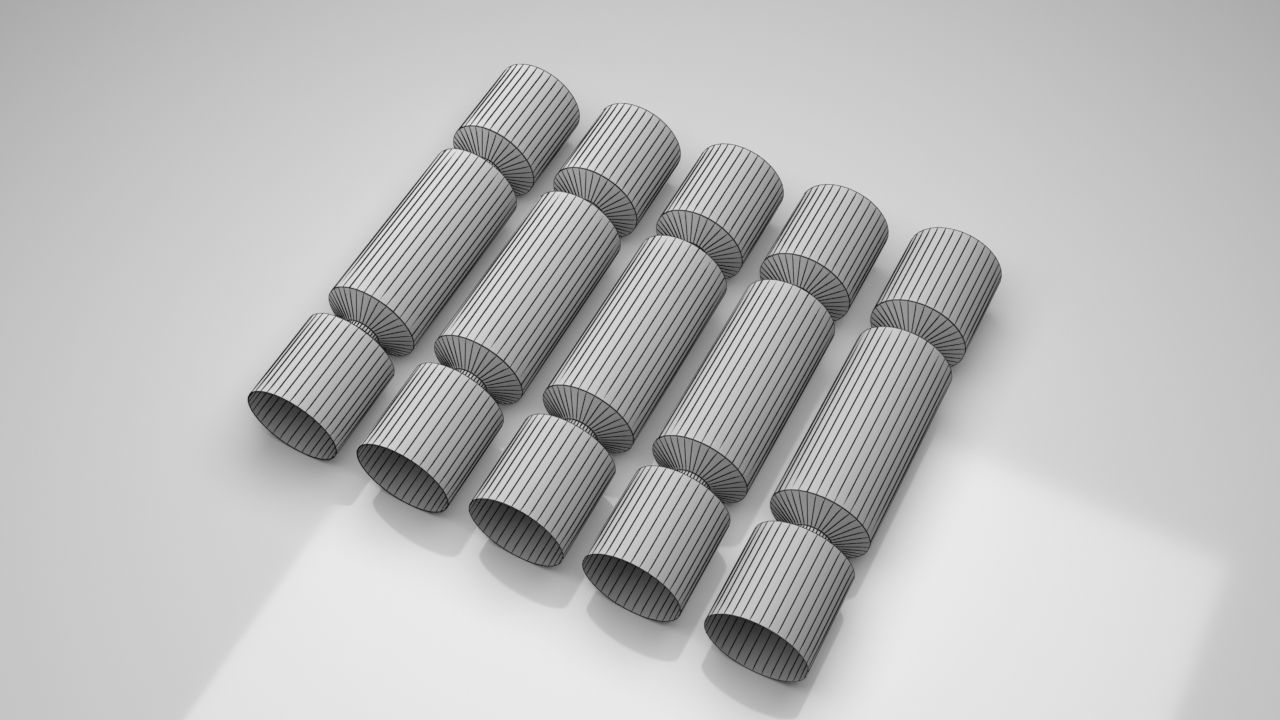 Christmas Cracker Low-poly 3D model_4