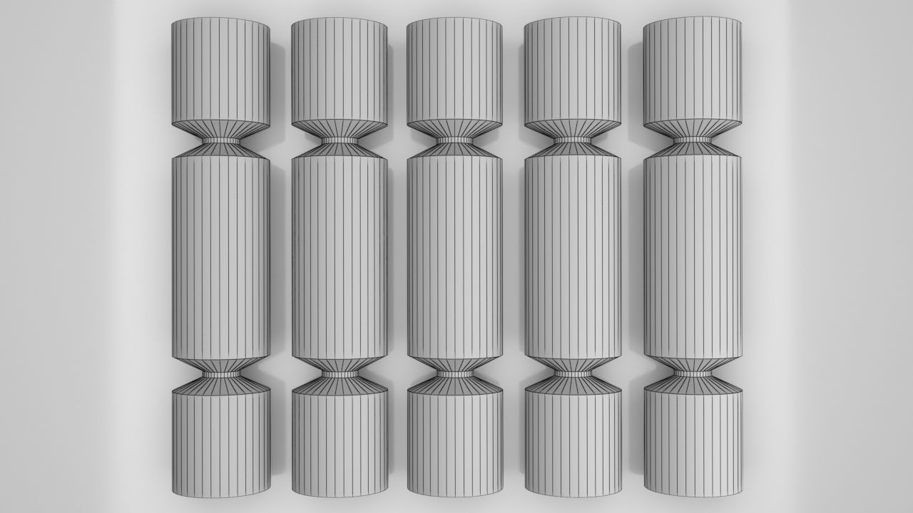 Christmas Cracker Low-poly 3D model_6