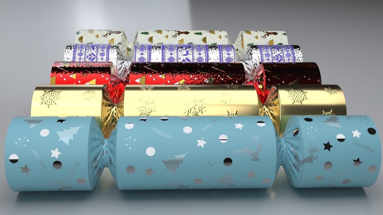 Christmas Cracker Low-poly 3D model_11