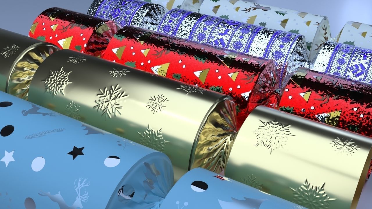Christmas Cracker Low-poly 3D model_9