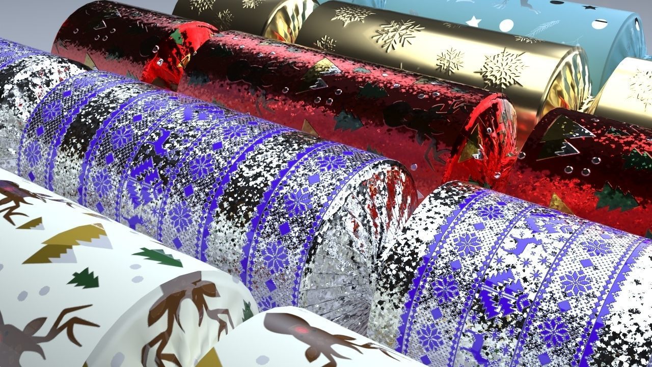 Christmas Cracker Low-poly 3D model_15
