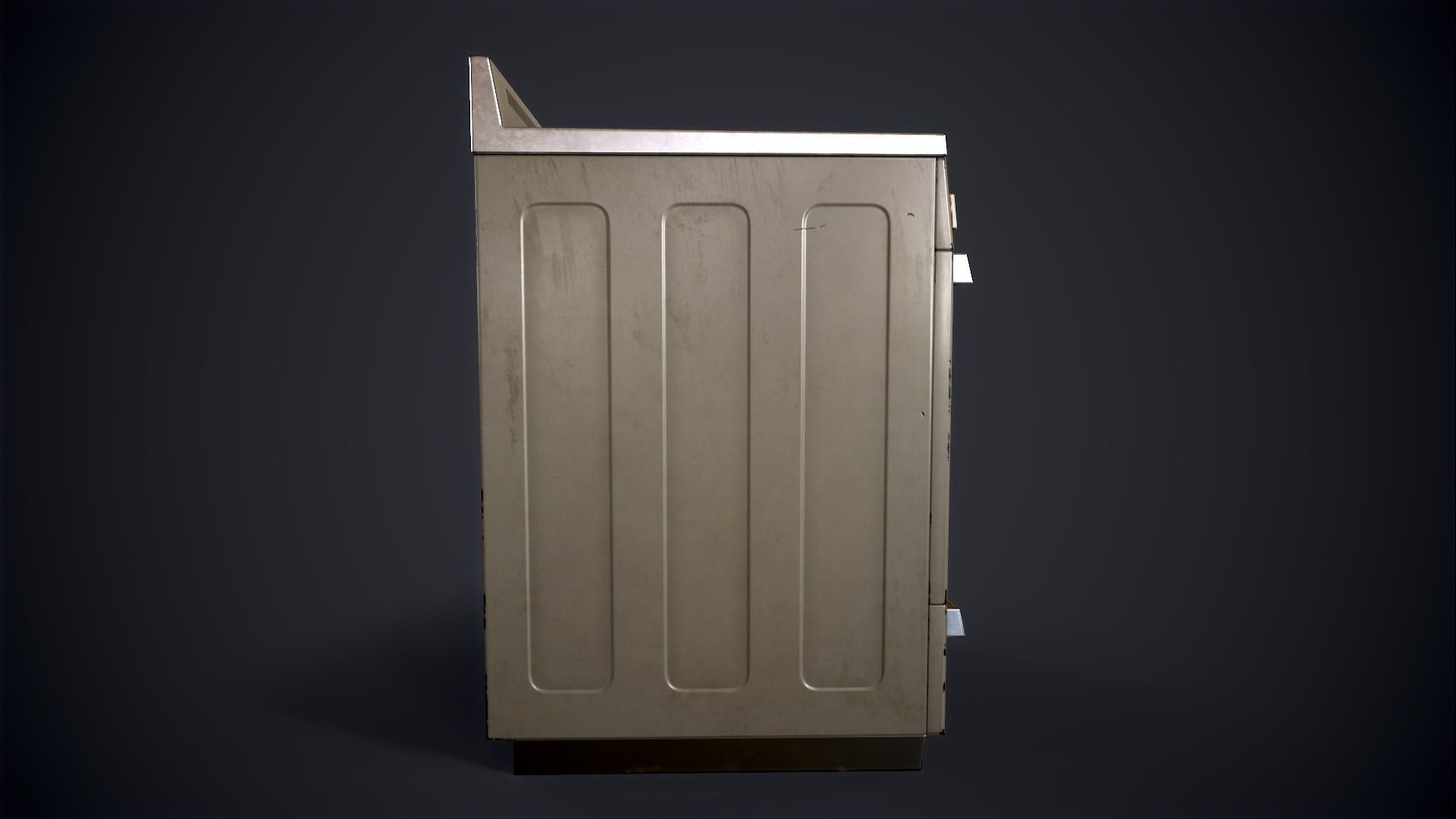 Old electric stove Low-poly 3D model_6