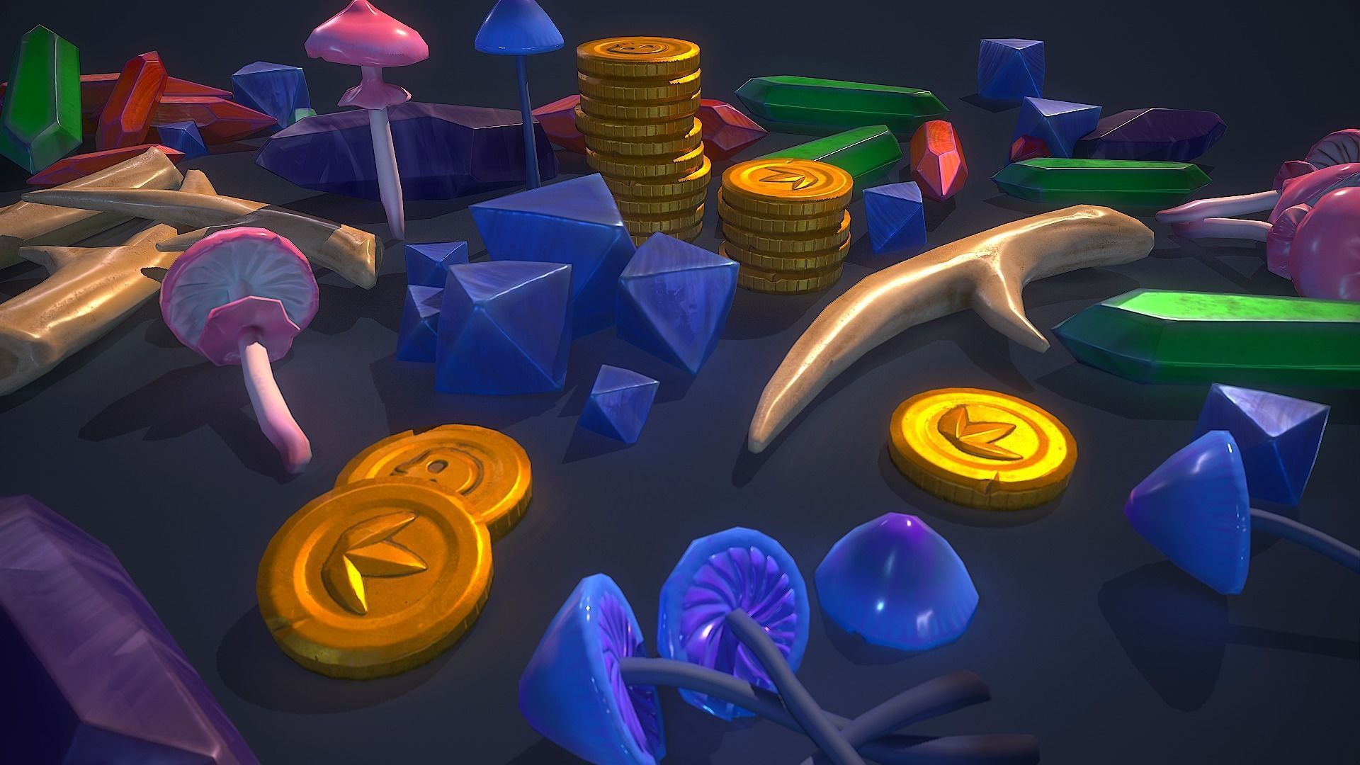 Loot Pack Low-poly 3D model_6