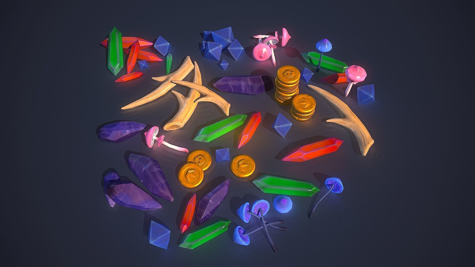 Loot Pack Low-poly 3D model_3