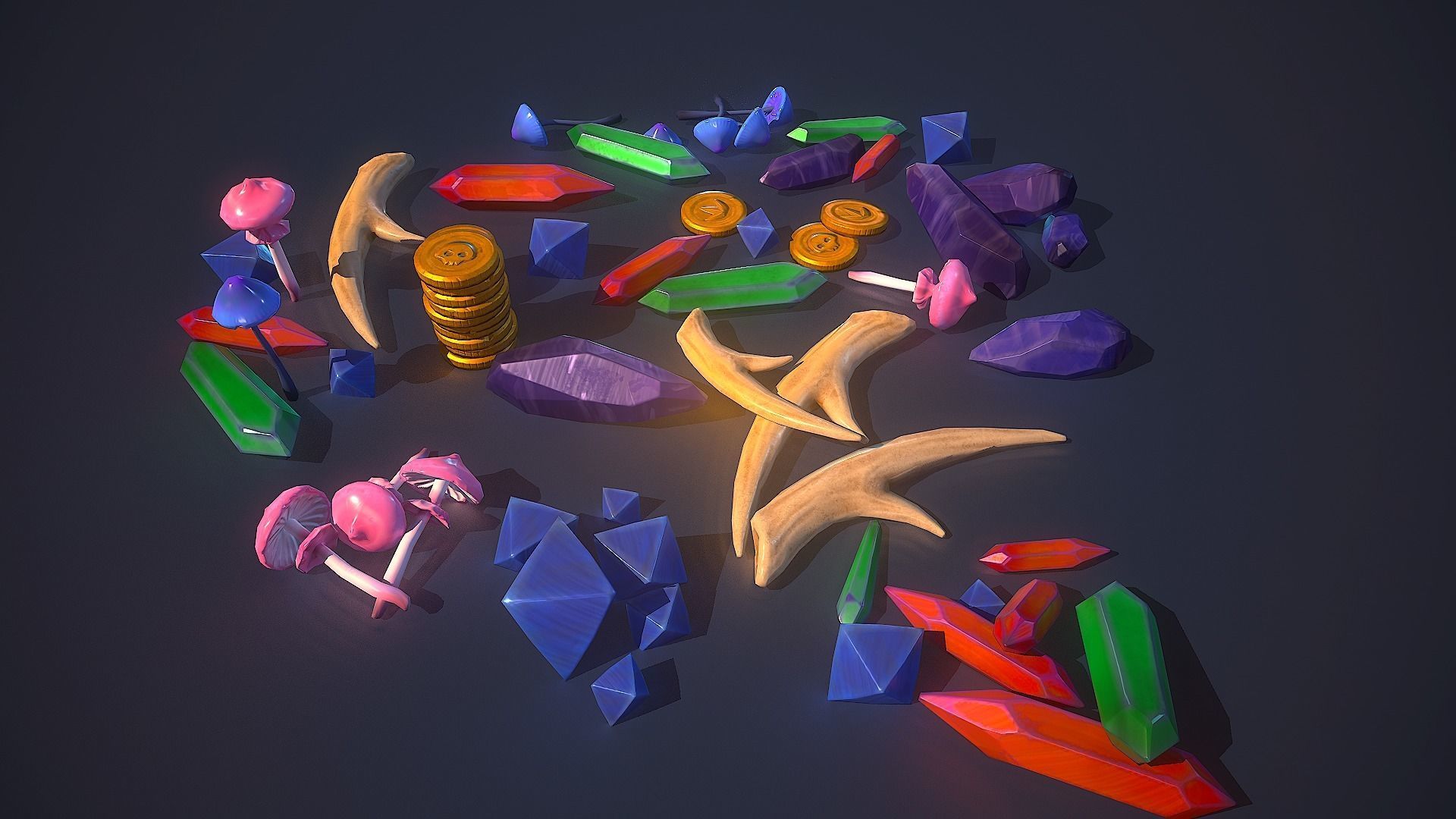 Loot Pack Low-poly 3D model_2