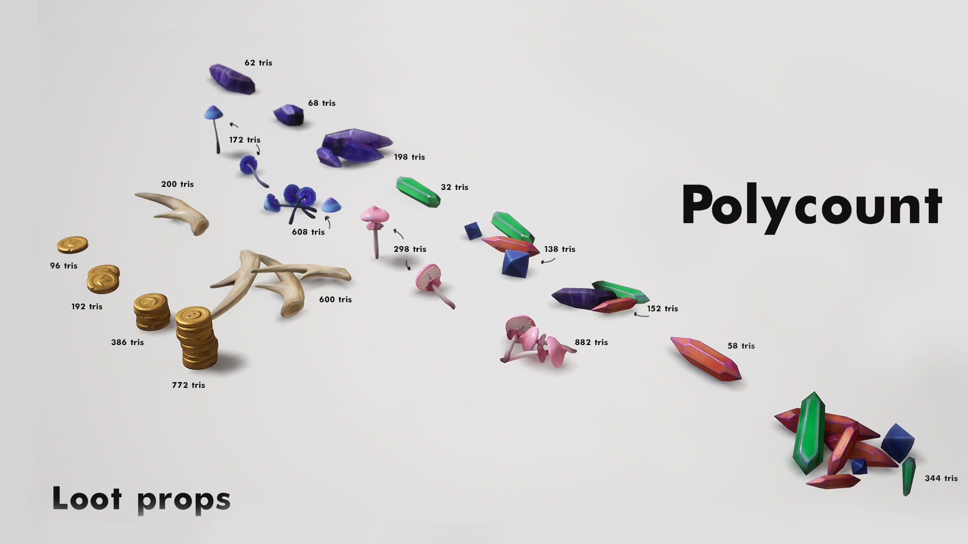 Loot Pack Low-poly 3D model_10