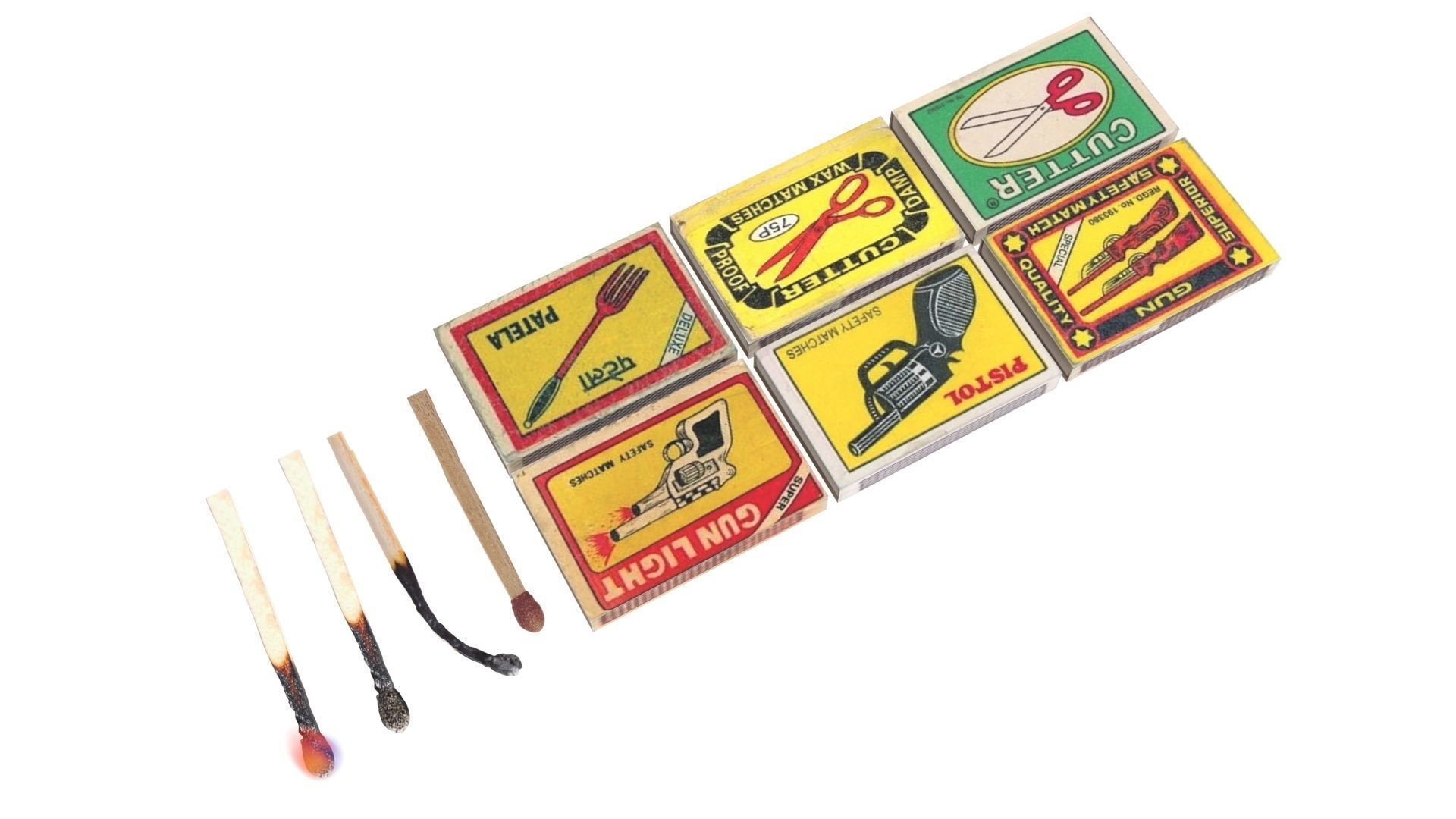 Matches Set 3D model_20