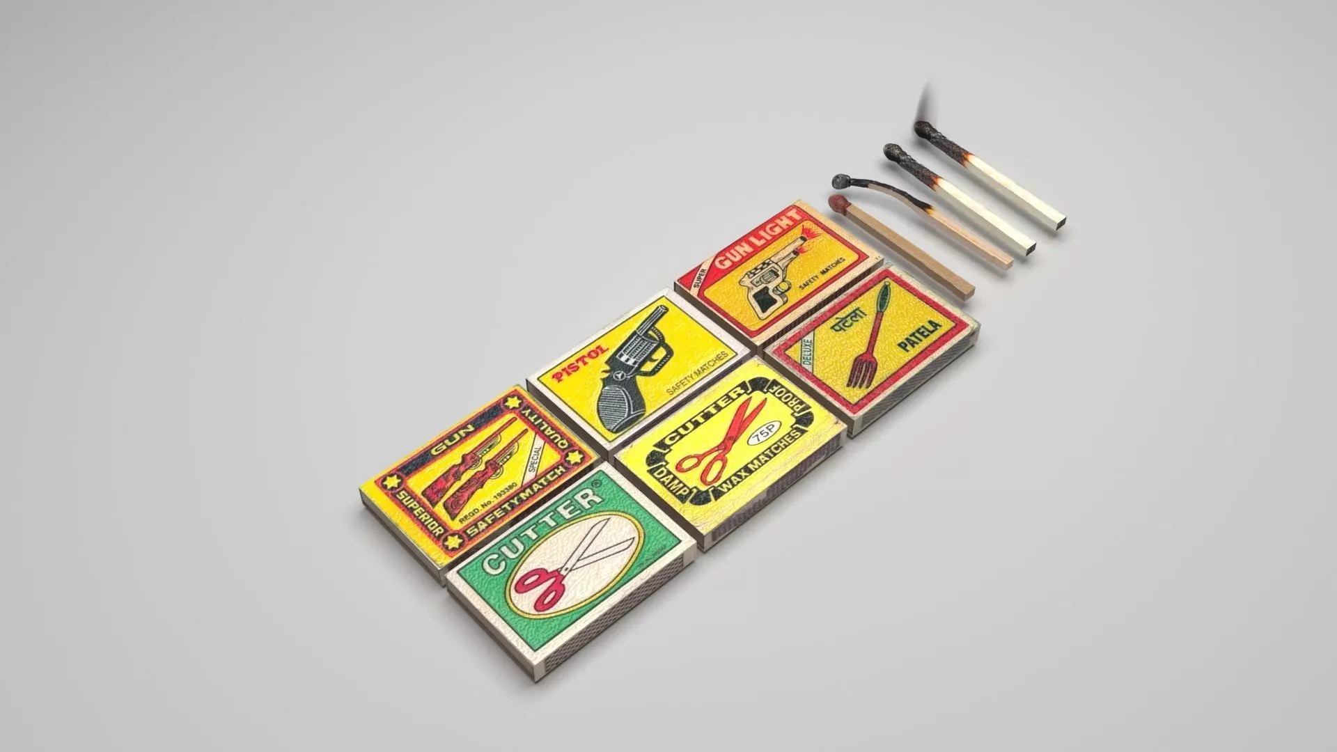 Matches Set 3D model_0