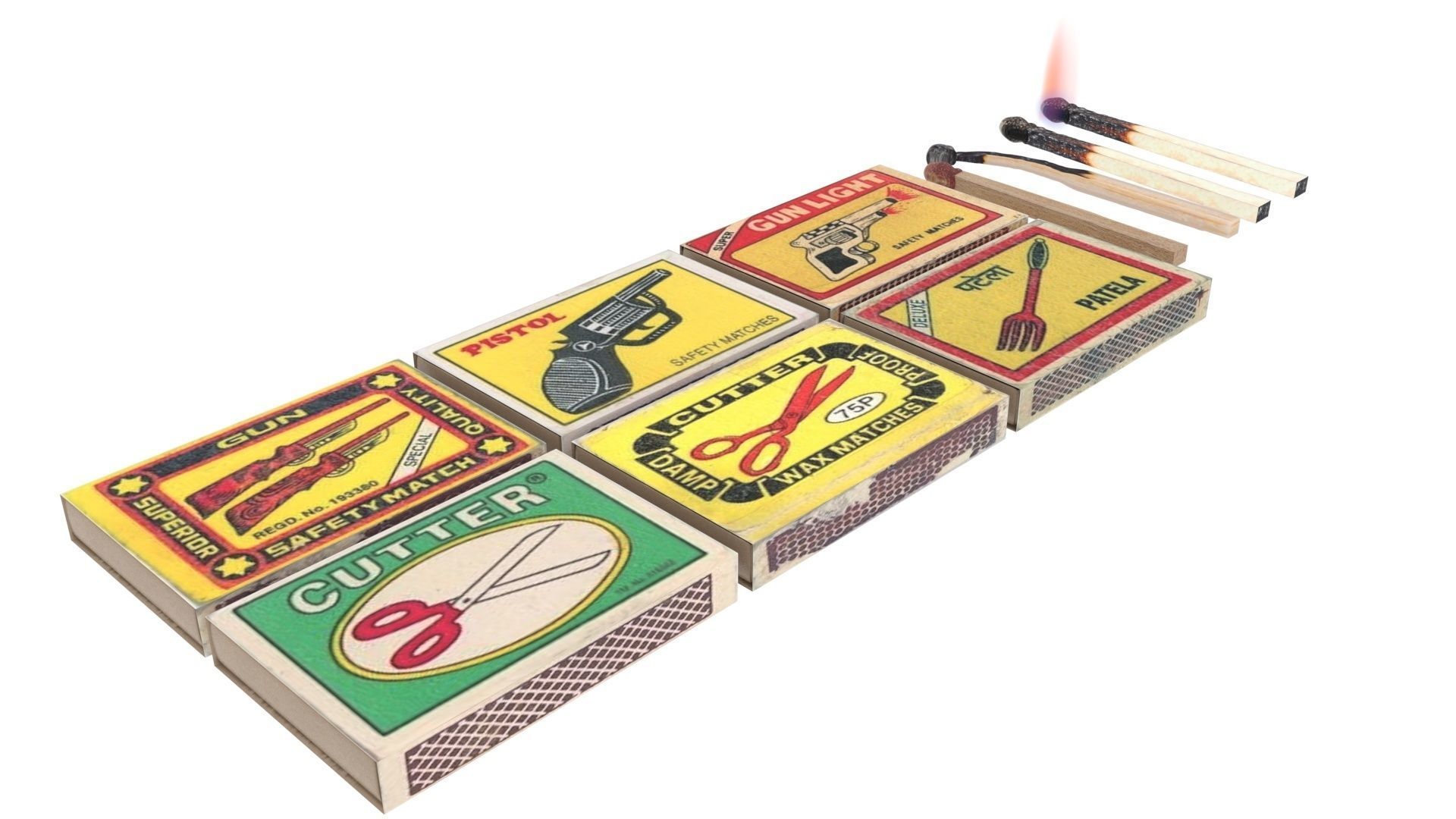 Matches Set 3D model_18