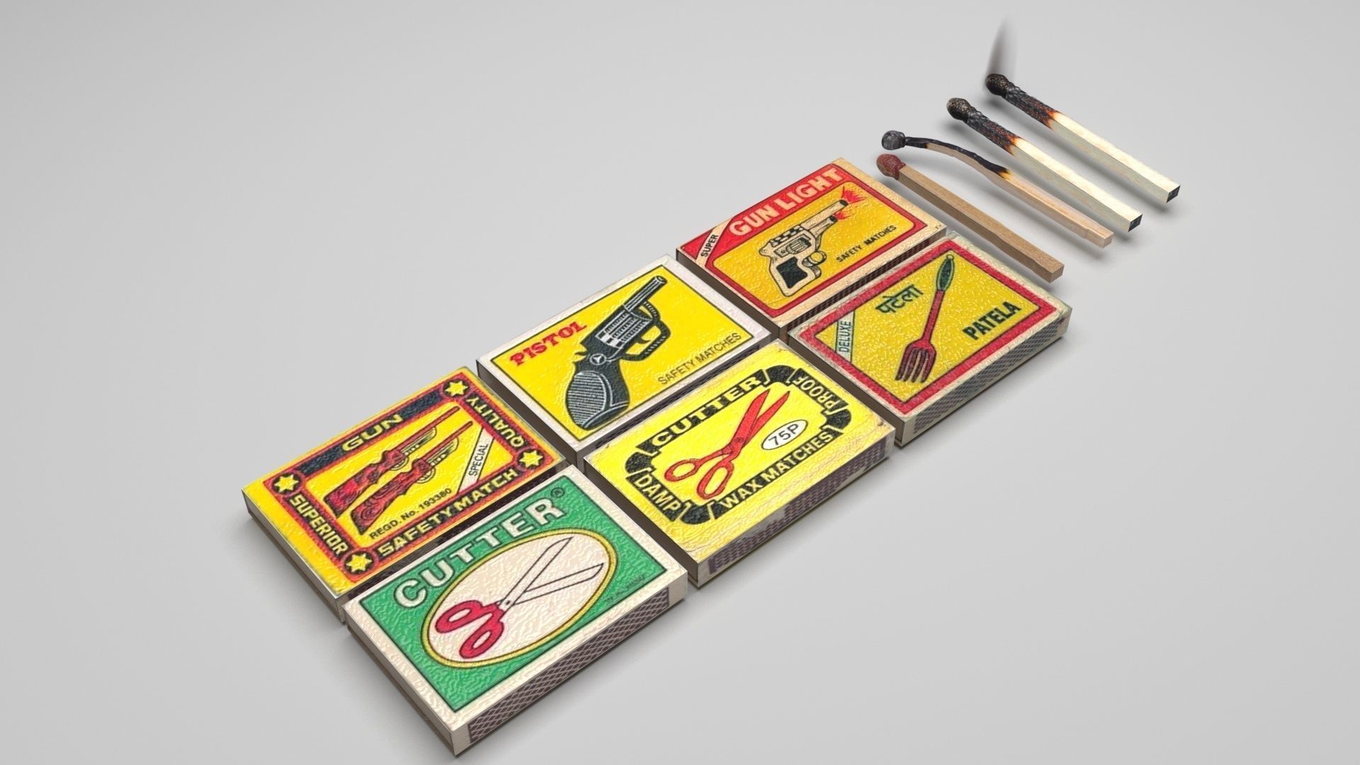 Matches Set 3D model_15