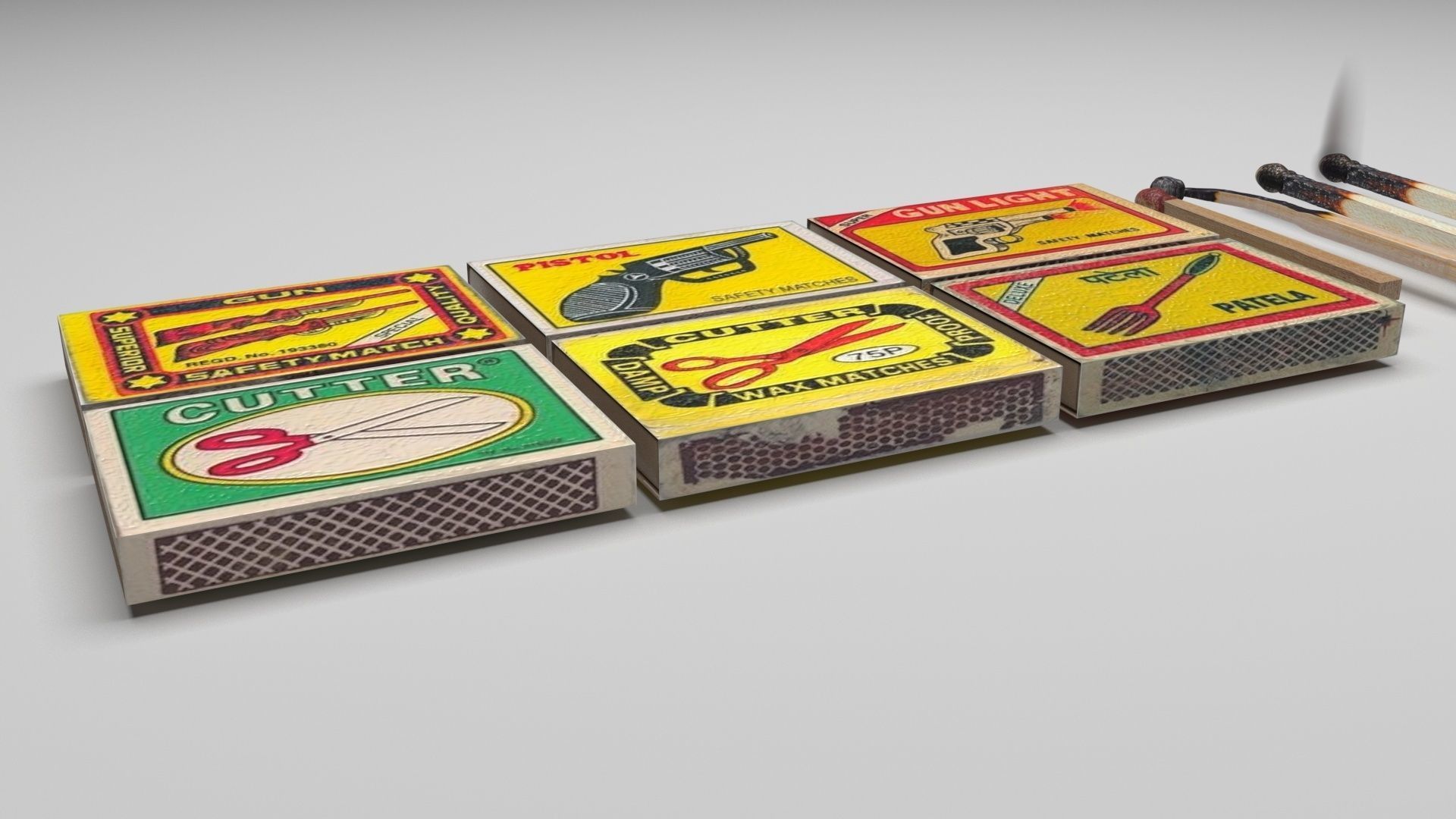 Matches Set 3D model_10