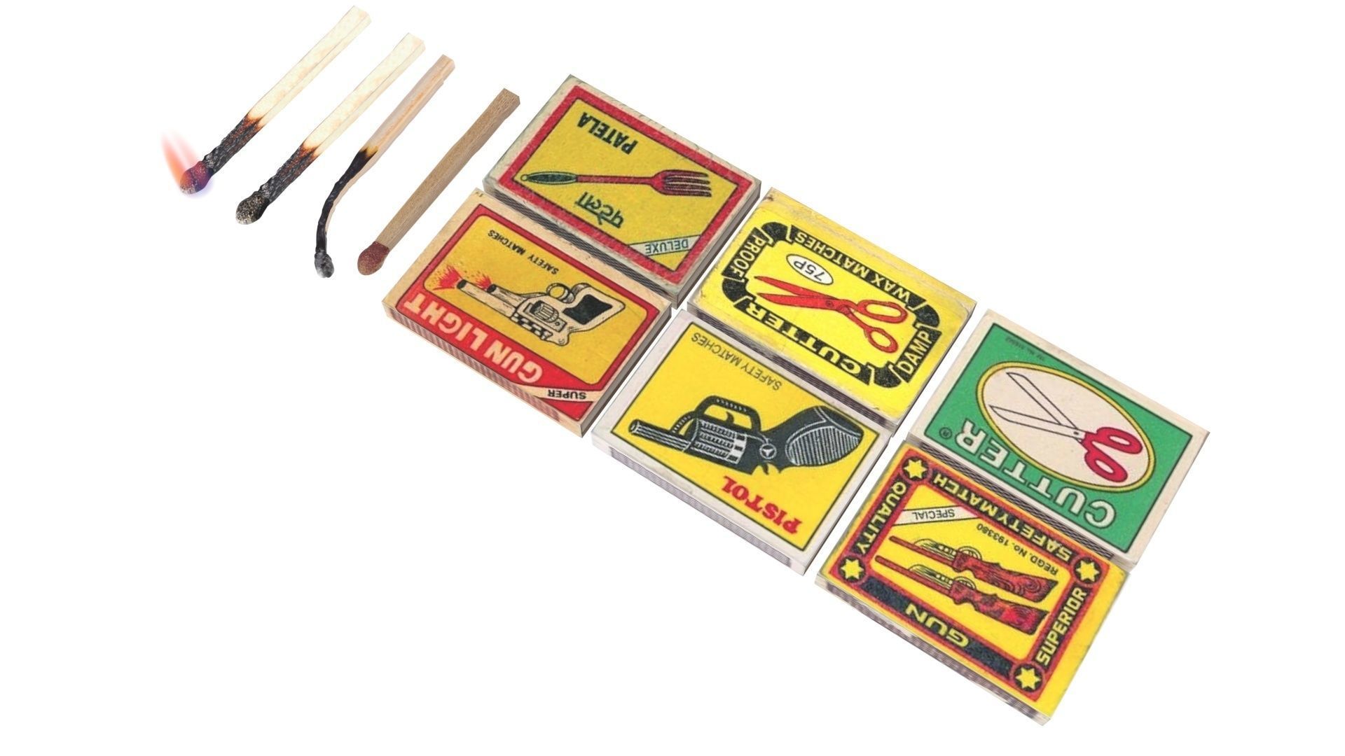Matches Set 3D model_21