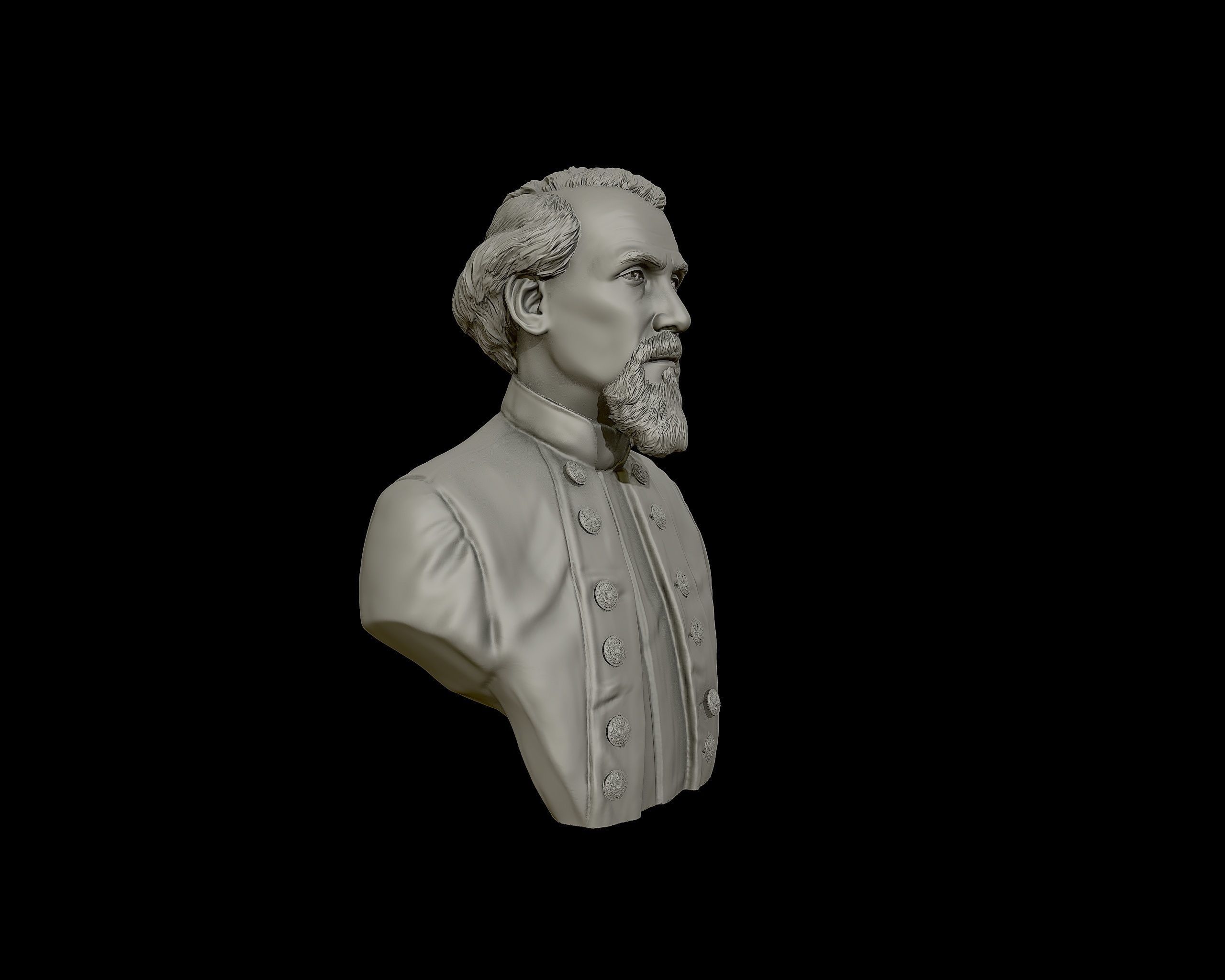 General Nathan Bedford Forrest bust sculpture 3D print model_19