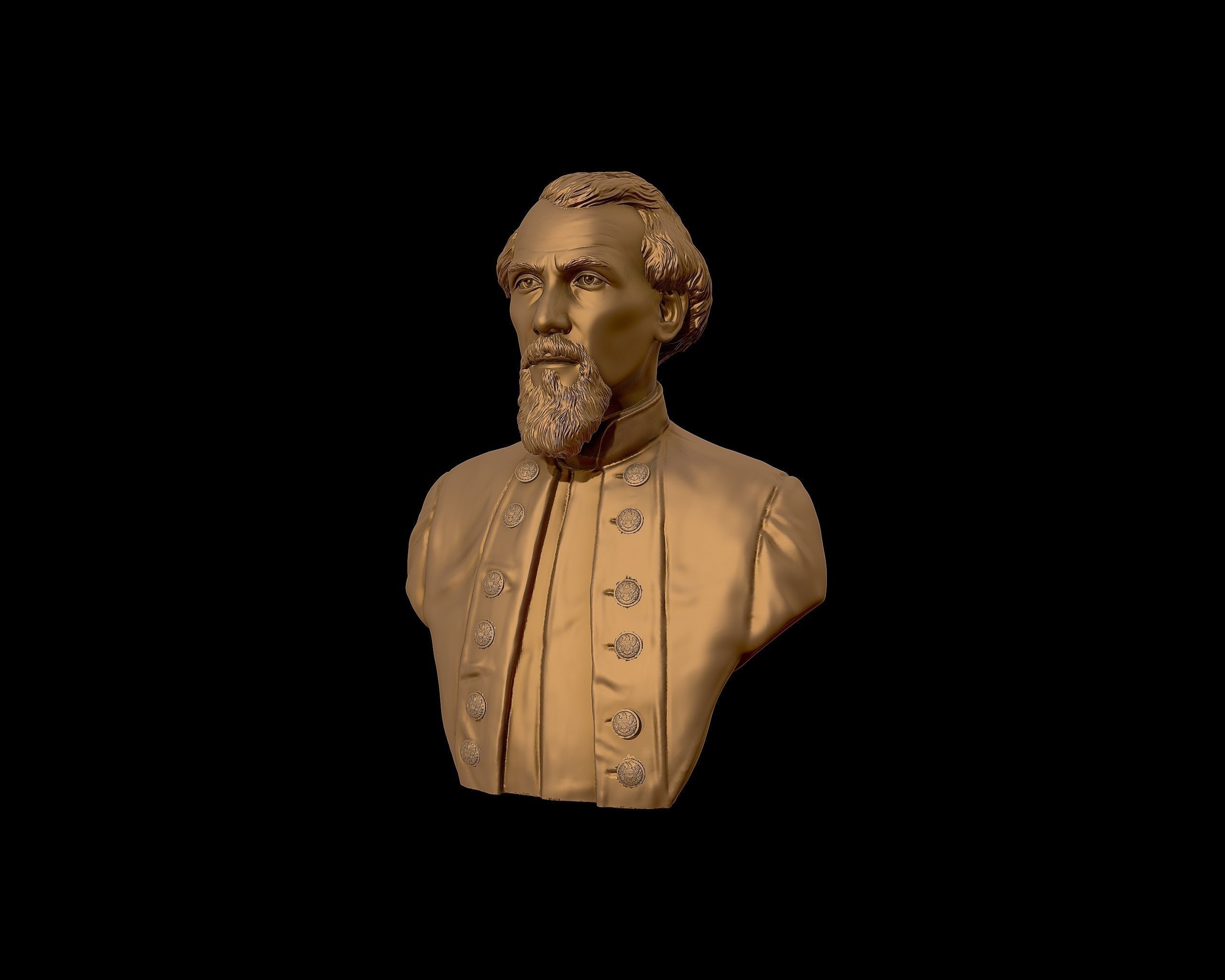 General Nathan Bedford Forrest bust sculpture 3D print model_24
