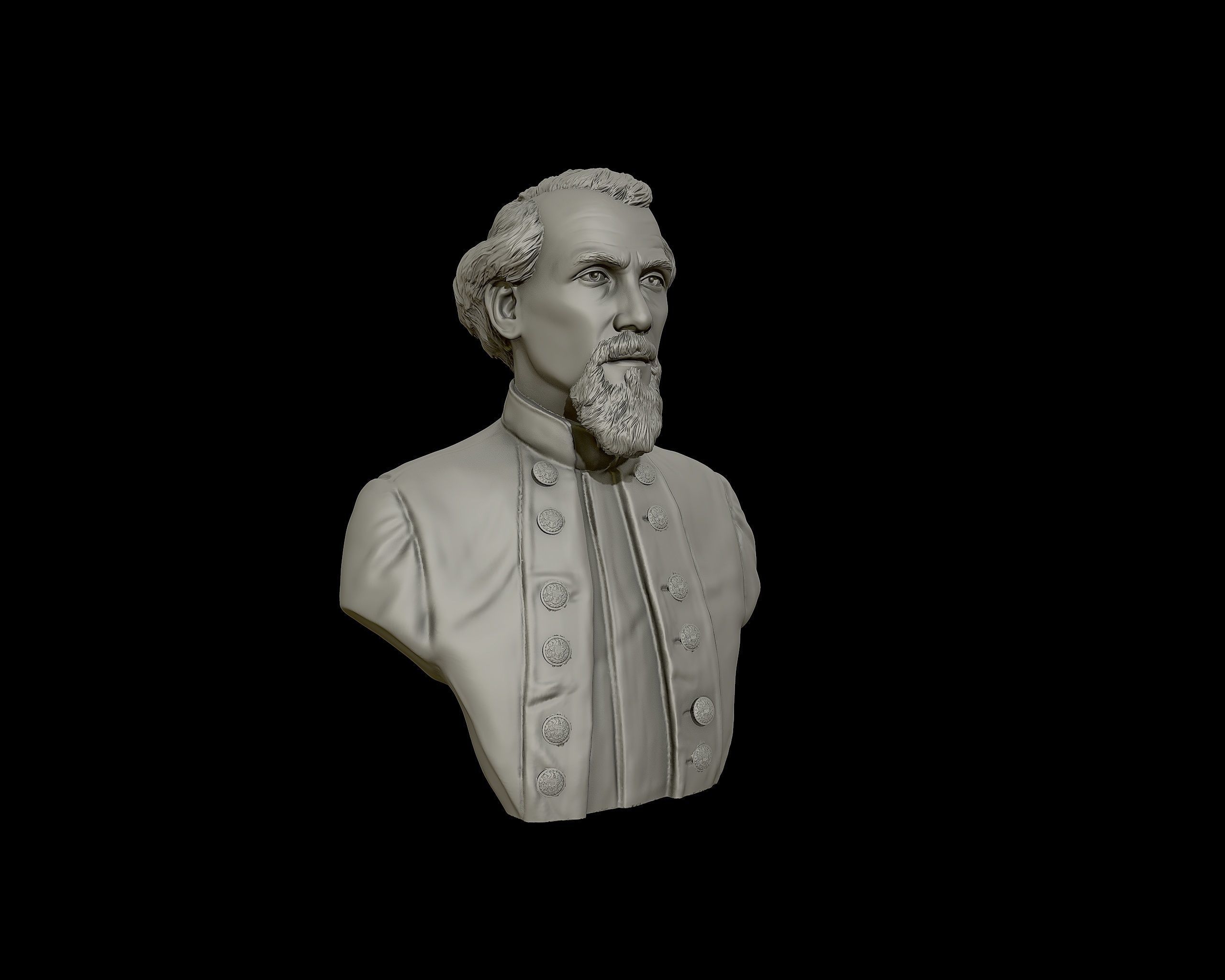 General Nathan Bedford Forrest bust sculpture 3D print model_20