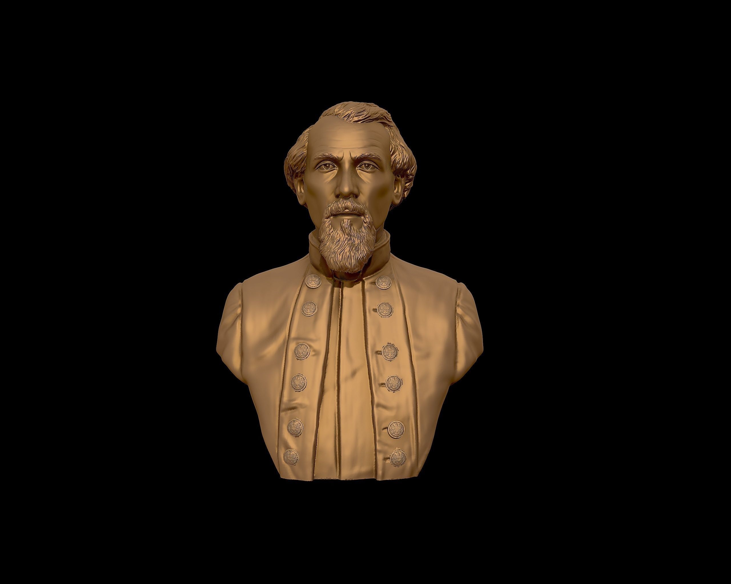 General Nathan Bedford Forrest bust sculpture 3D print model_23