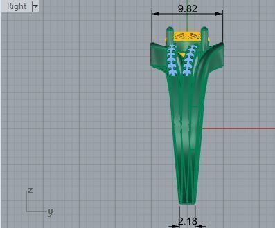 Cushion Sapphire Banch Ring 3393 3D print model 3D print model_6