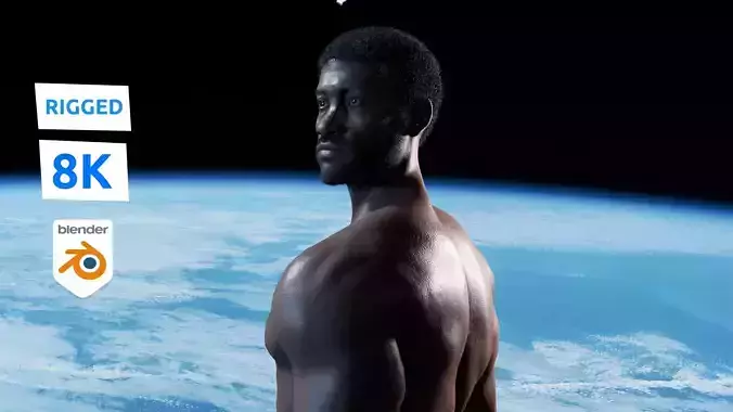 Kama - Rigged 8K African Character 3D model