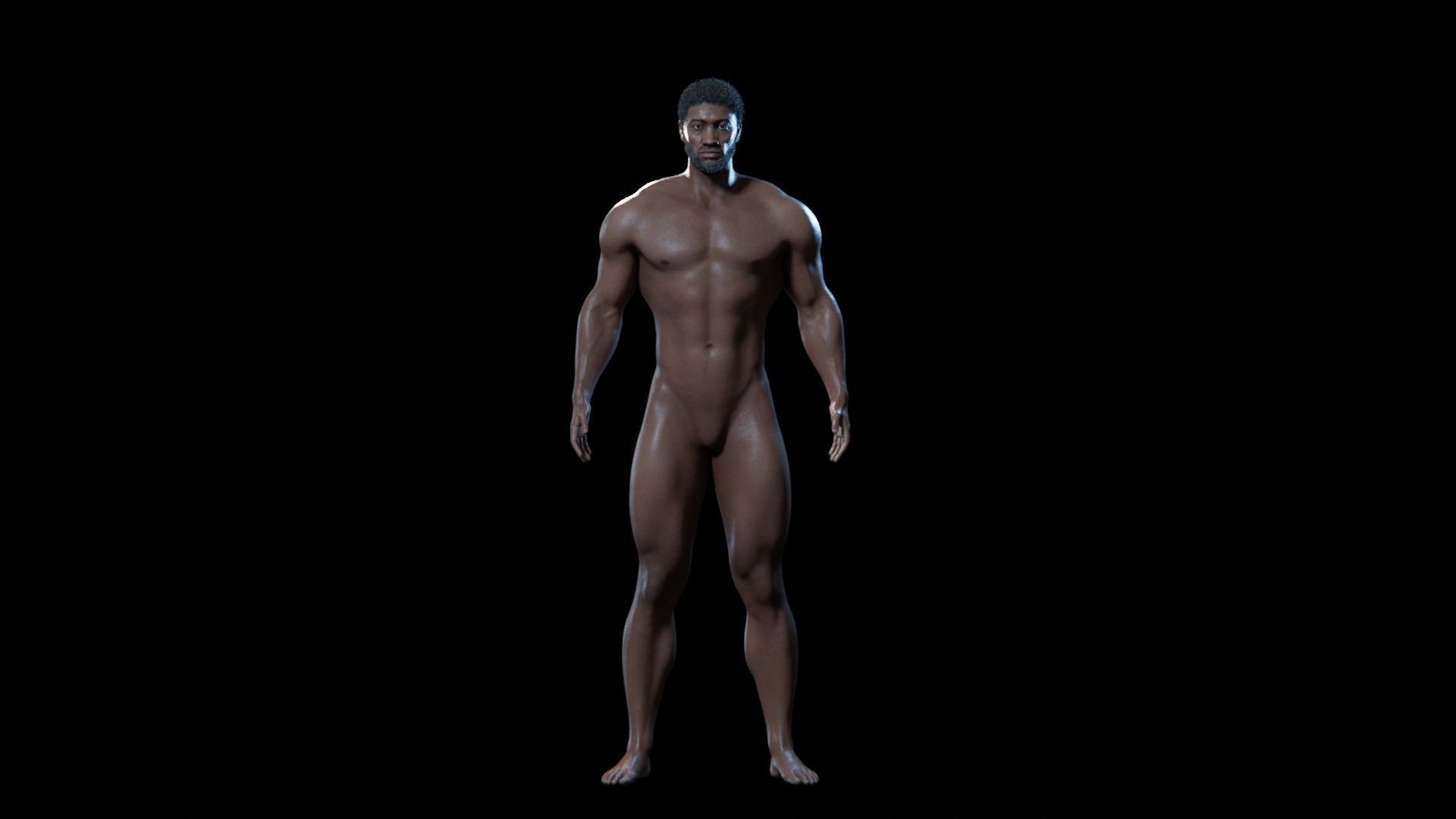 Kama - Rigged 8K African Character 3D model_20