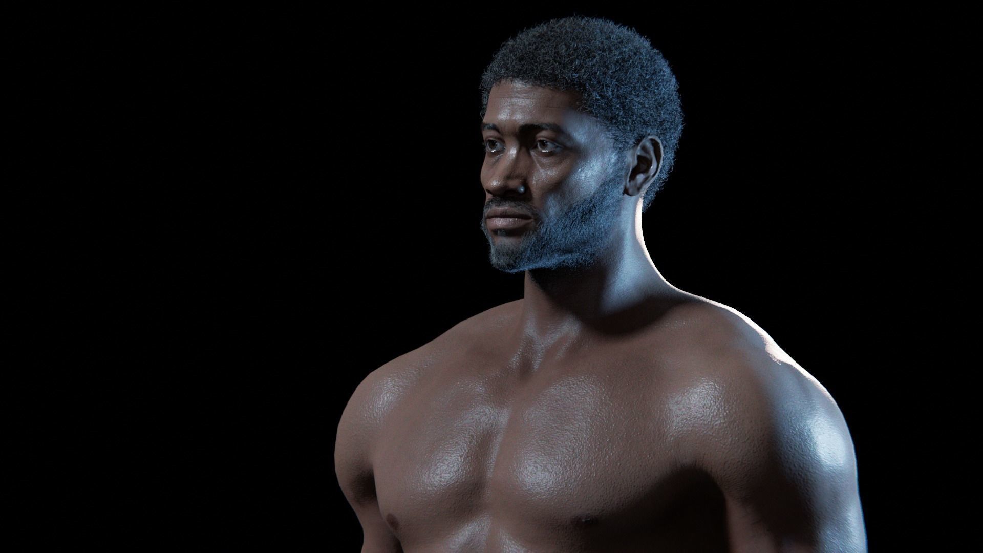 Kama - Rigged 8K African Character 3D model_21