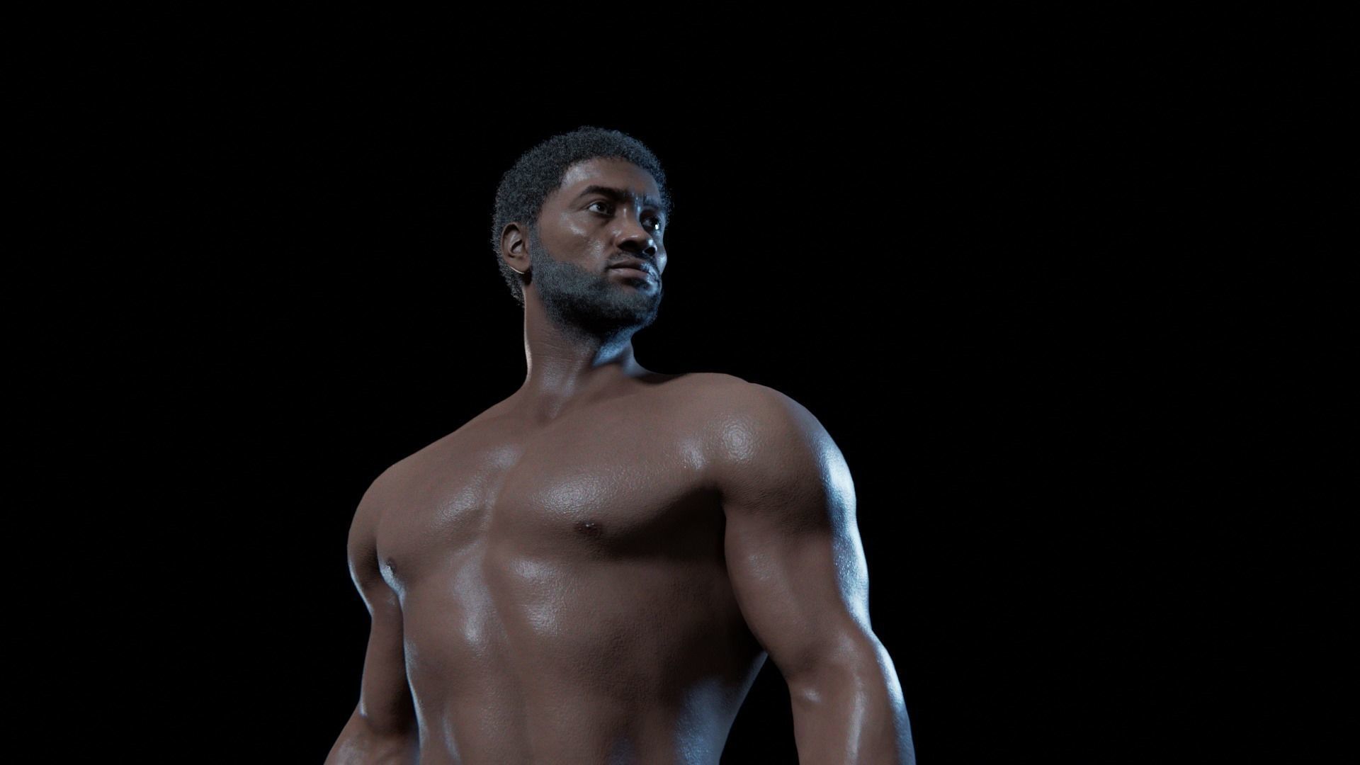 Kama - Rigged 8K African Character 3D model_30