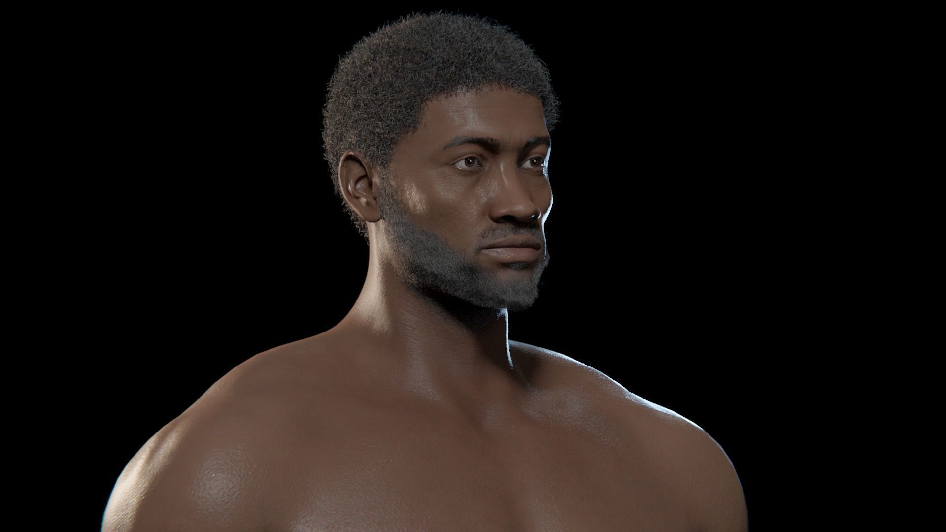 Kama - Rigged 8K African Character 3D model_8