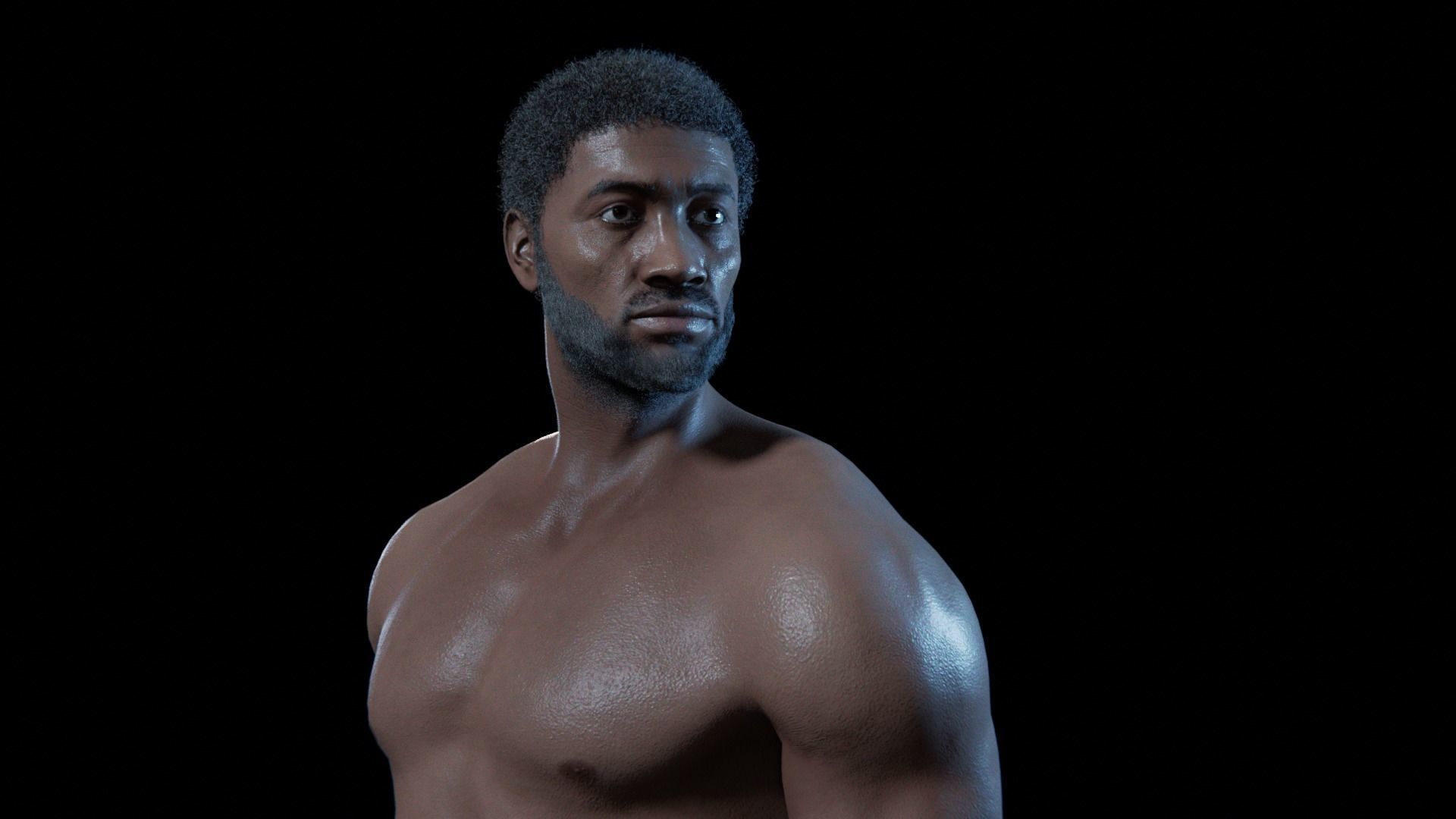 Kama - Rigged 8K African Character 3D model_28