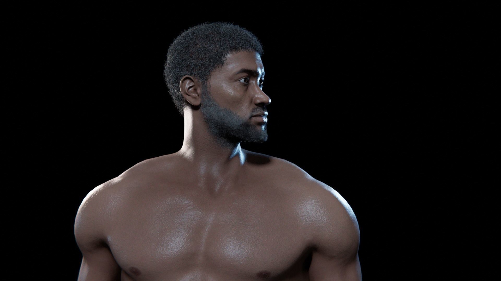 Kama - Rigged 8K African Character 3D model_29