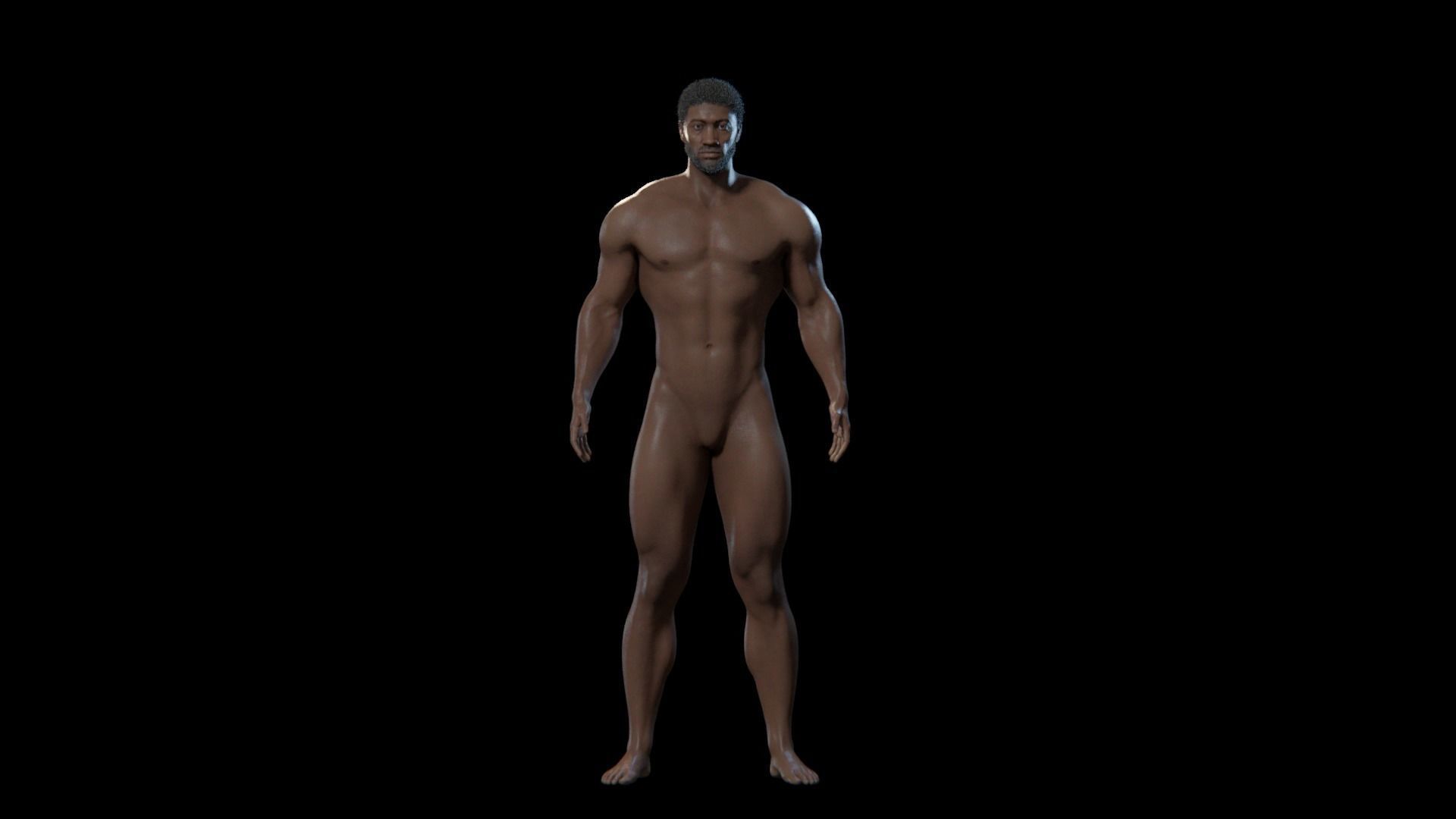 Kama - Rigged 8K African Character 3D model_17