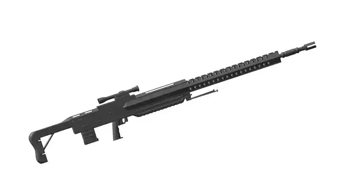 sci-fi rifle 3D model