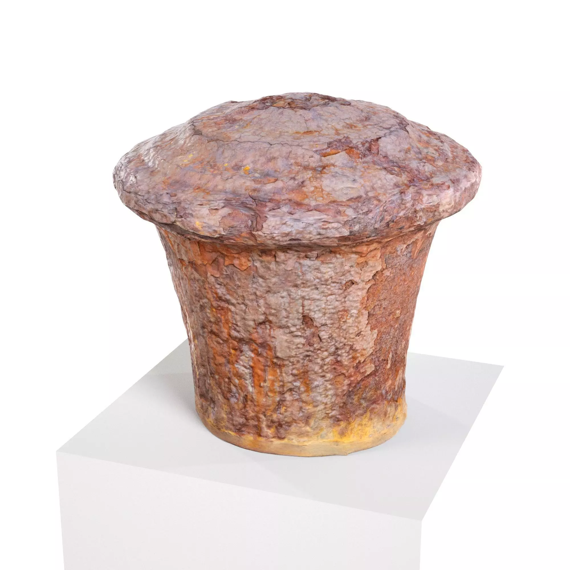 Old Rusted Mooring 01 Low-poly 3D model_0