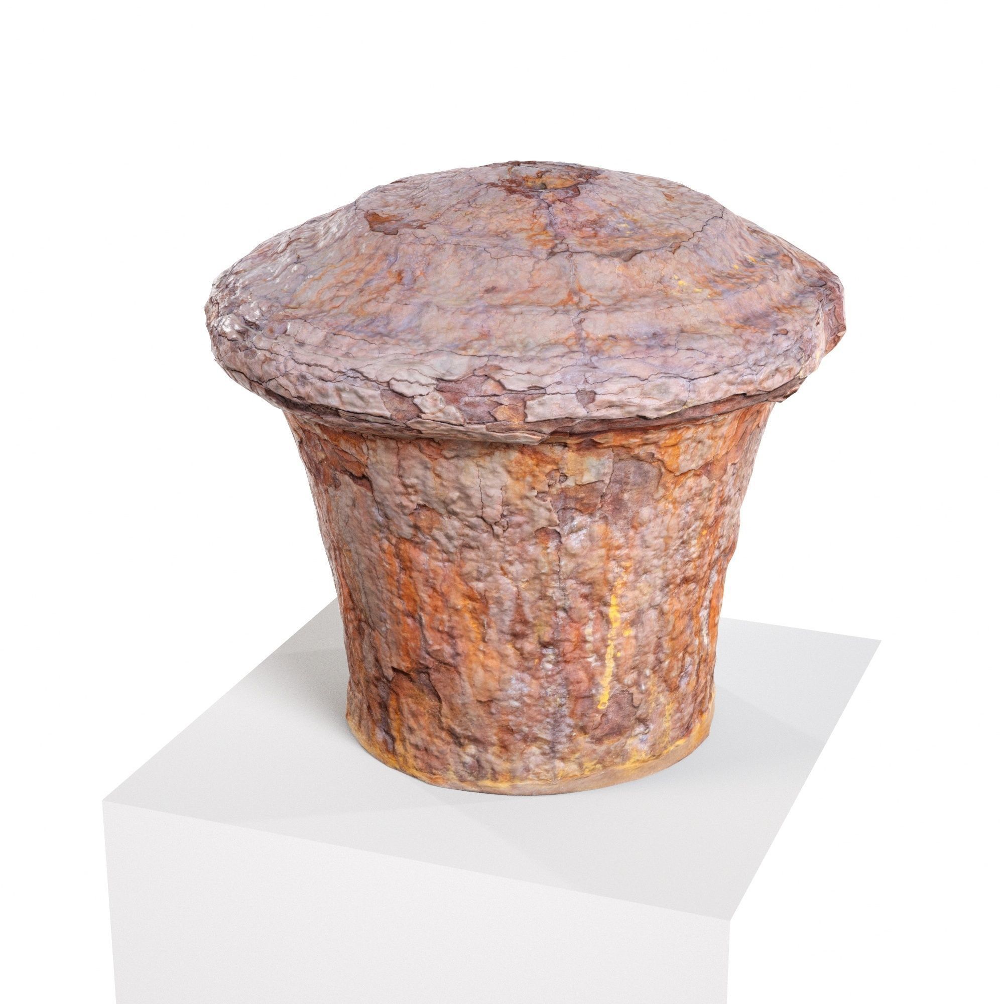 Old Rusted Mooring 01 Low-poly 3D model_3