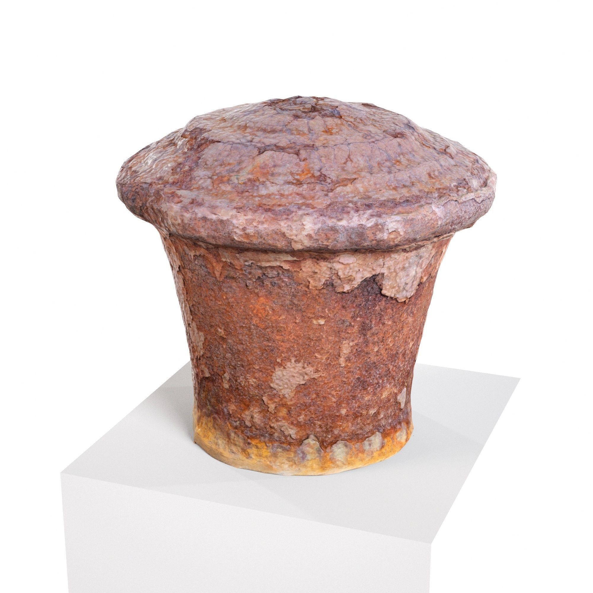 Old Rusted Mooring 01 Low-poly 3D model_8