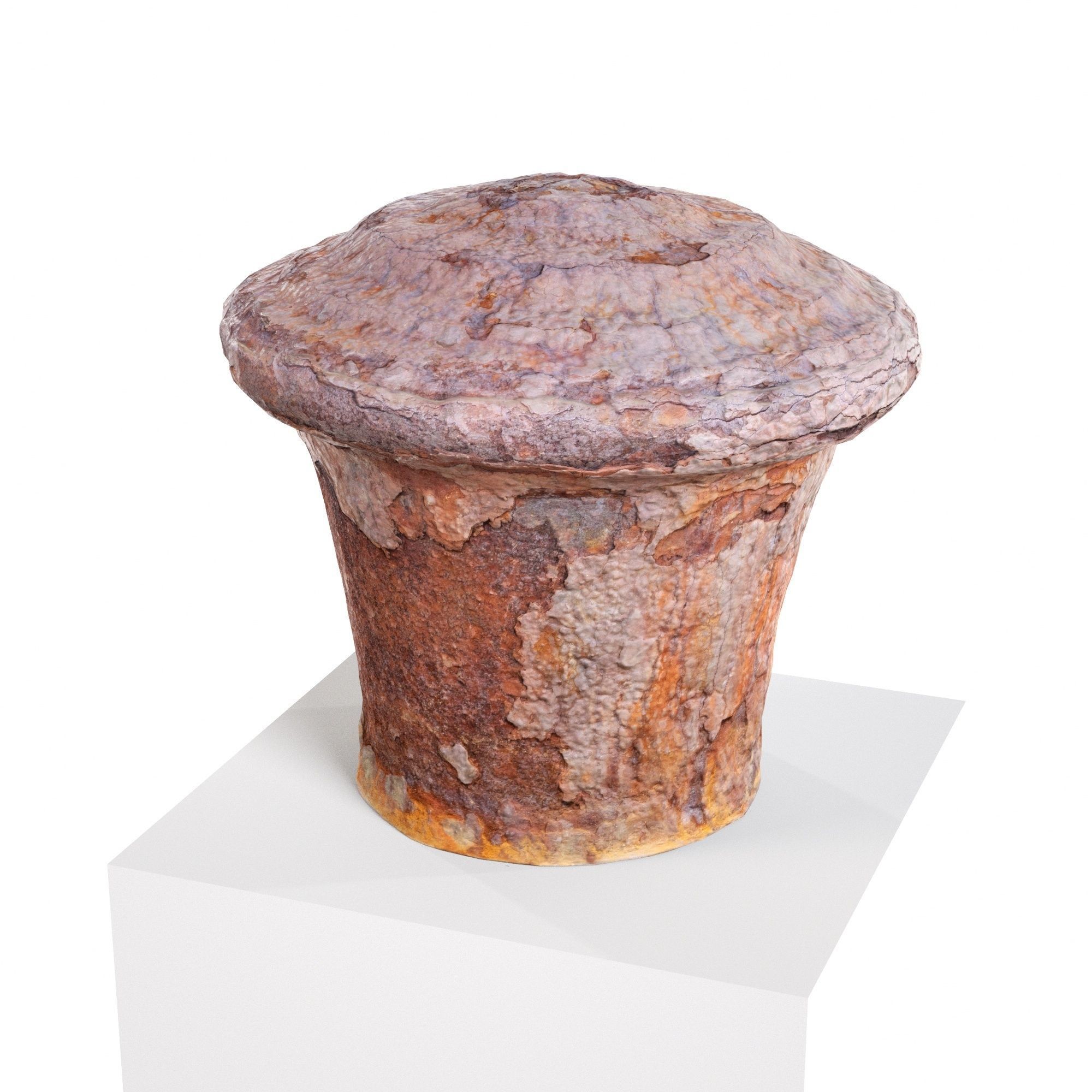 Old Rusted Mooring 01 Low-poly 3D model_7