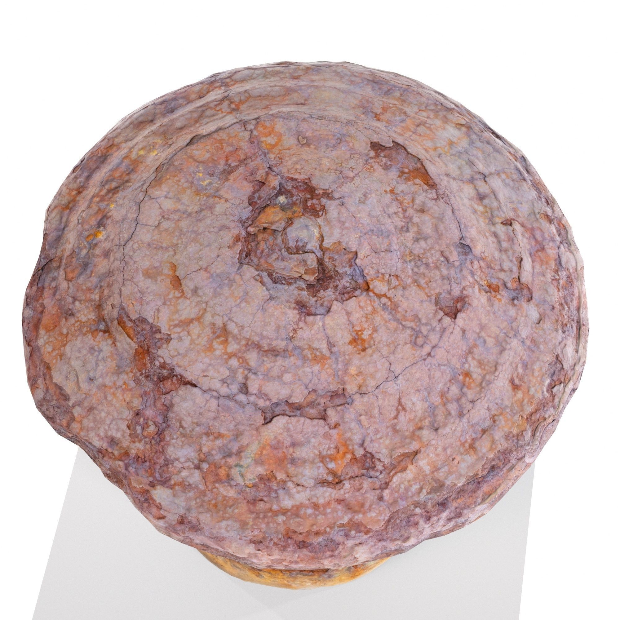 Old Rusted Mooring 01 Low-poly 3D model_2