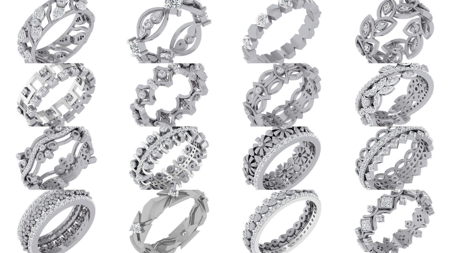 95 Band ring 3D Model Collection_3