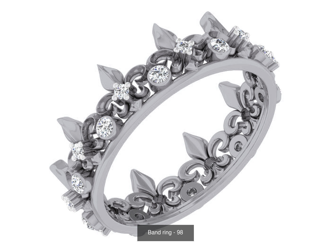 95 Band ring 3D Model Collection_8