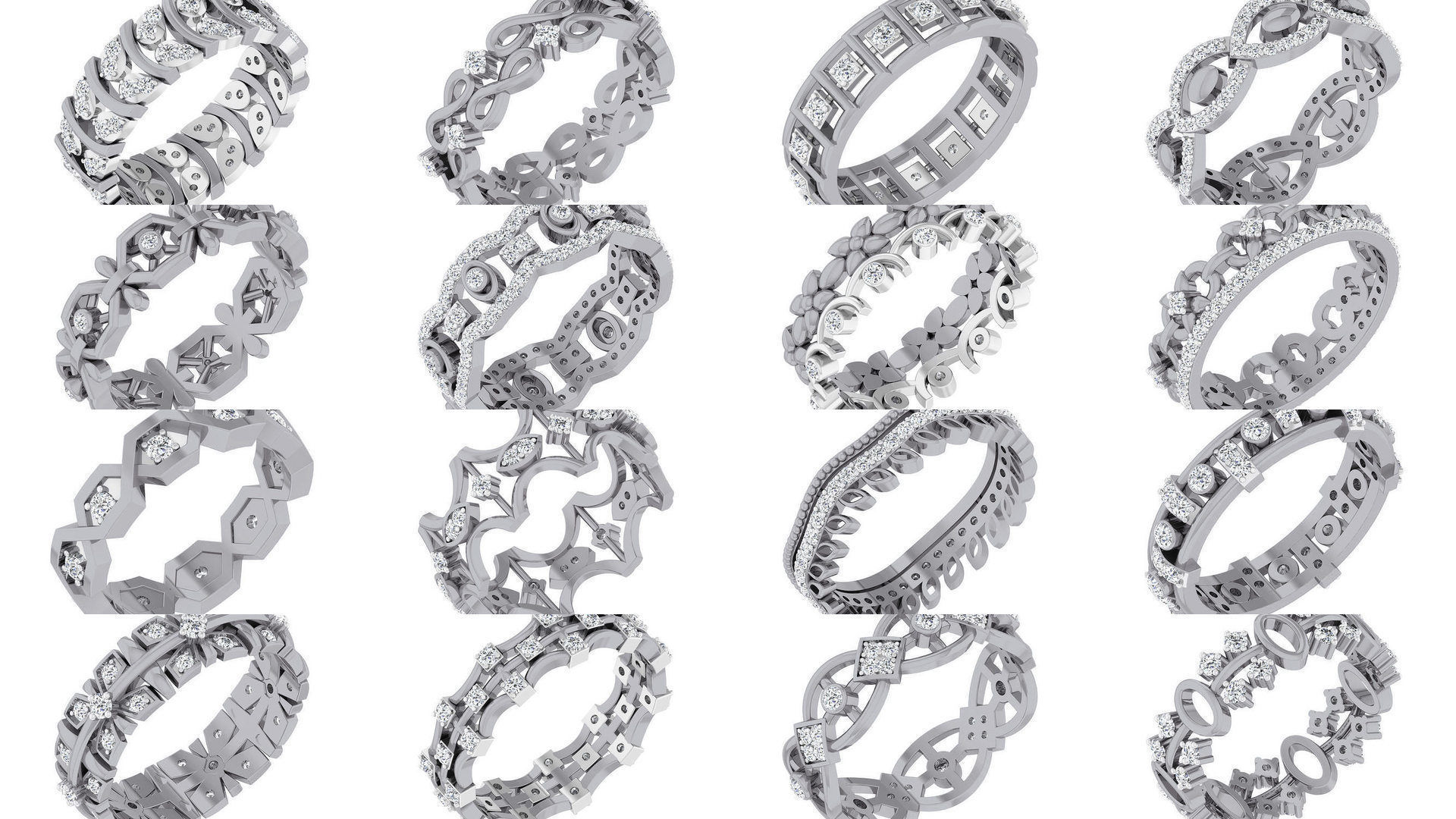 95 Band ring 3D Model Collection_2